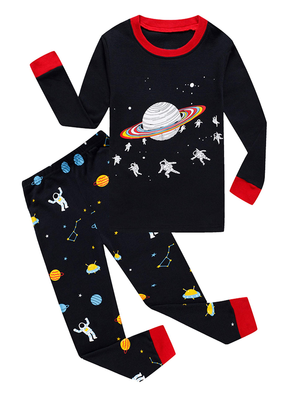 Family Feeling Kids & Toddler Boys Pajamas 2 Piece Pjs Set 100% Cotton Sleepwear