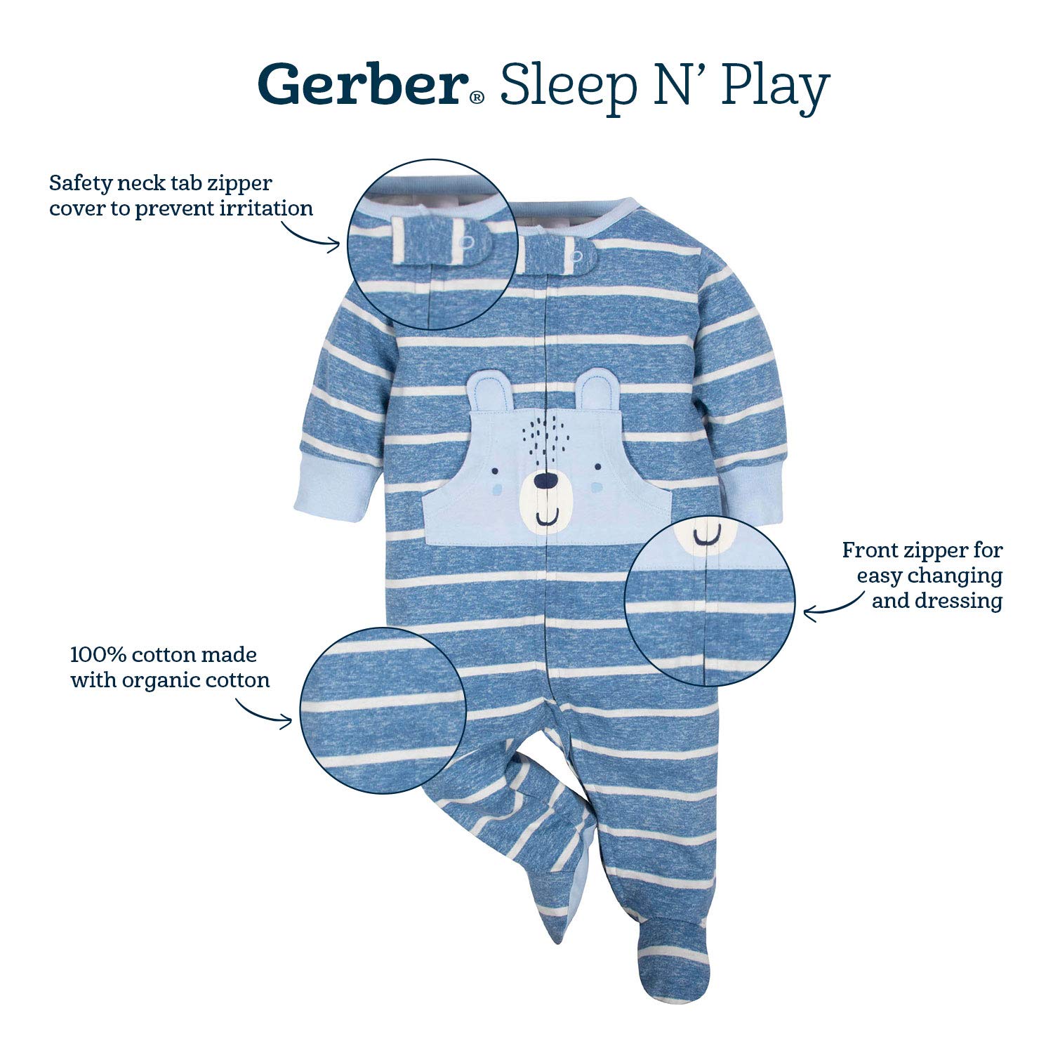 Gerber Baby Girls 2-Pack Sleep ‘N Play