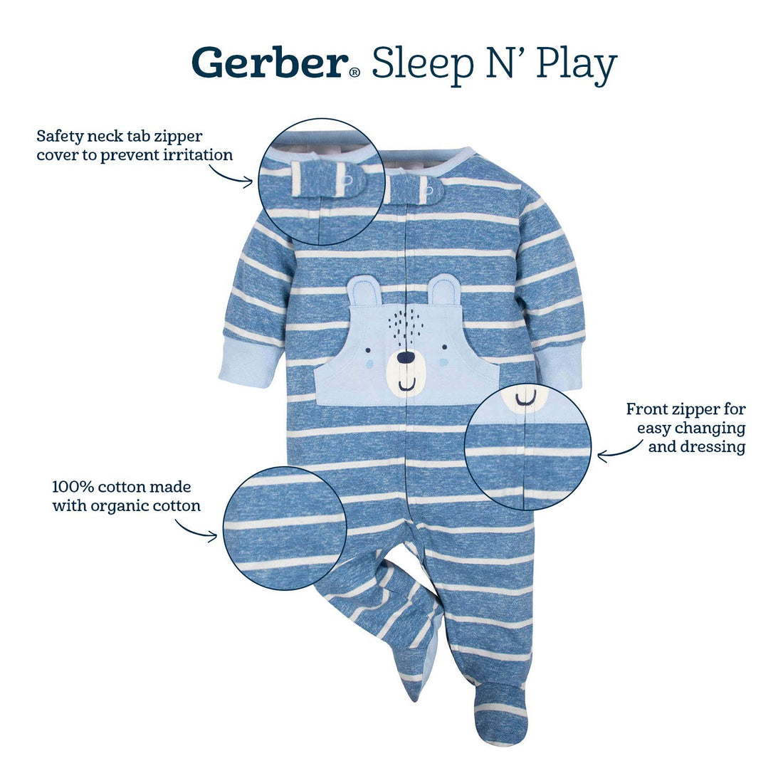 Gerber Baby Girls 2-Pack Sleep ‘N Play