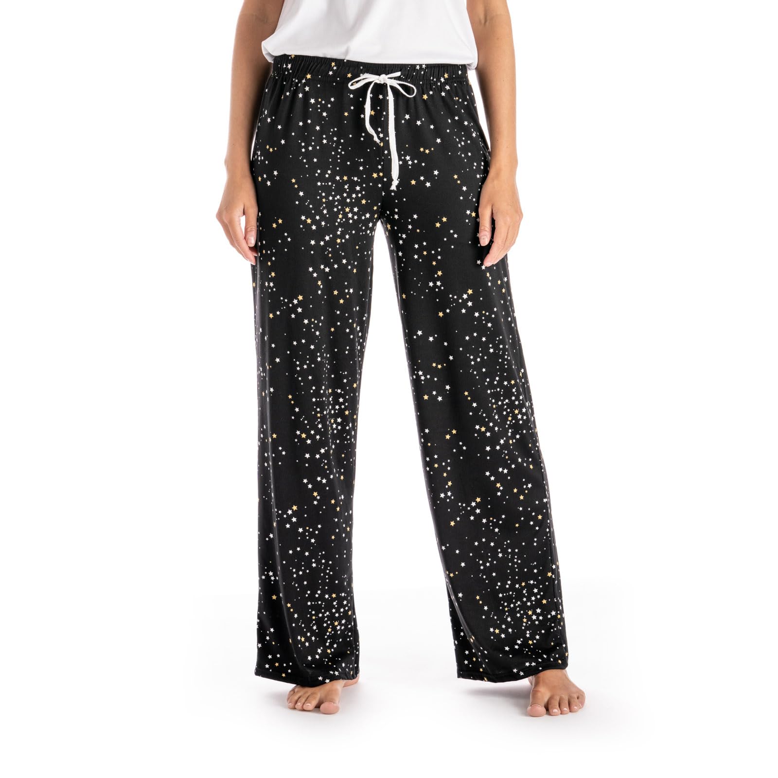 Hello Mello Signature Lounge Pants Womens Soft Pajama Bottoms Elastic Waistband Drawstring Tie