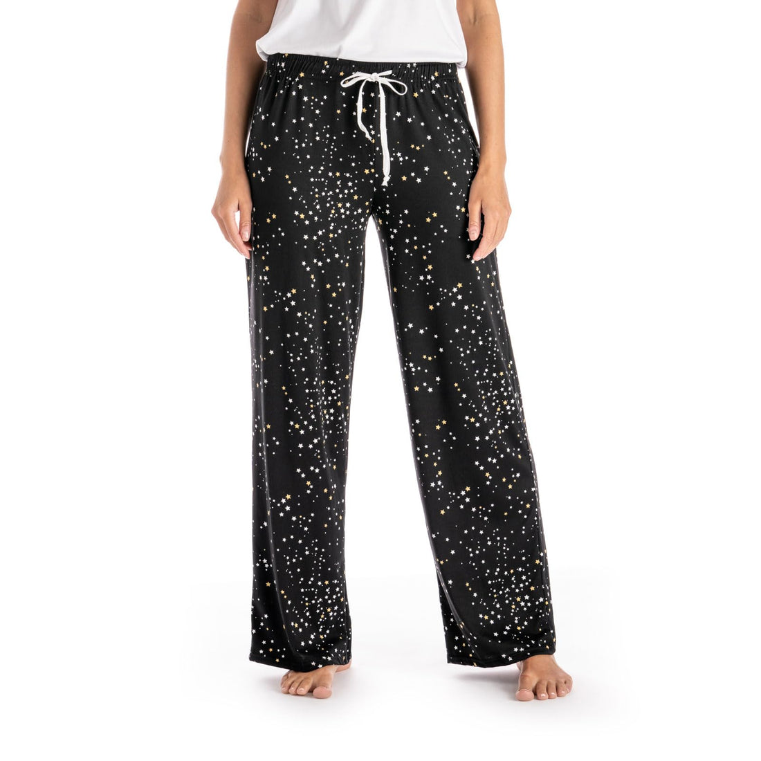 Hello Mello Signature Lounge Pants Womens Soft Pajama Bottoms Elastic Waistband Drawstring Tie