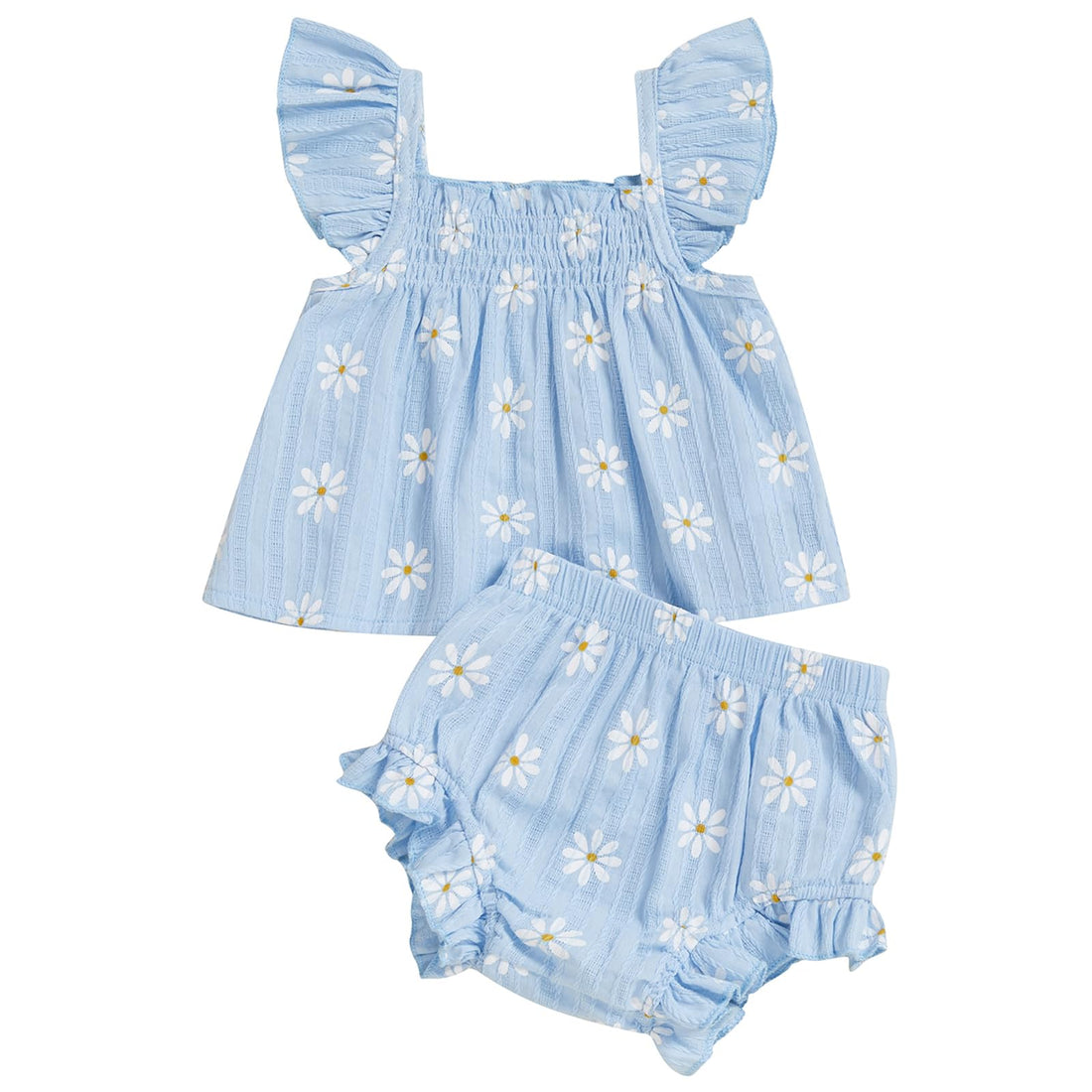 Mubineo Baby Girl Summer Clothes Cute Ruffle Tops Dress Shorts Outfits Set Infant Toddler Shirt Bloomers Princess Outfit WEBE CLOTHING