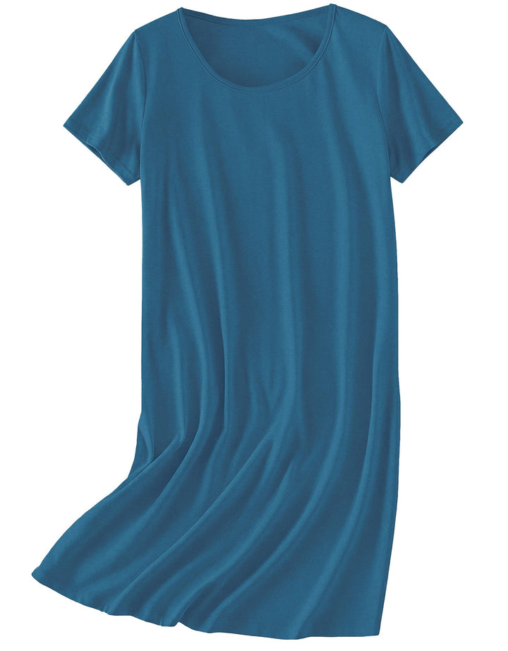 Ekouaer Nightgowns for Women Cotton Sleepshirts Short Sleeve Nightshirt Tshirt Night Gown Casual Sleepdress Comfy Nightdress