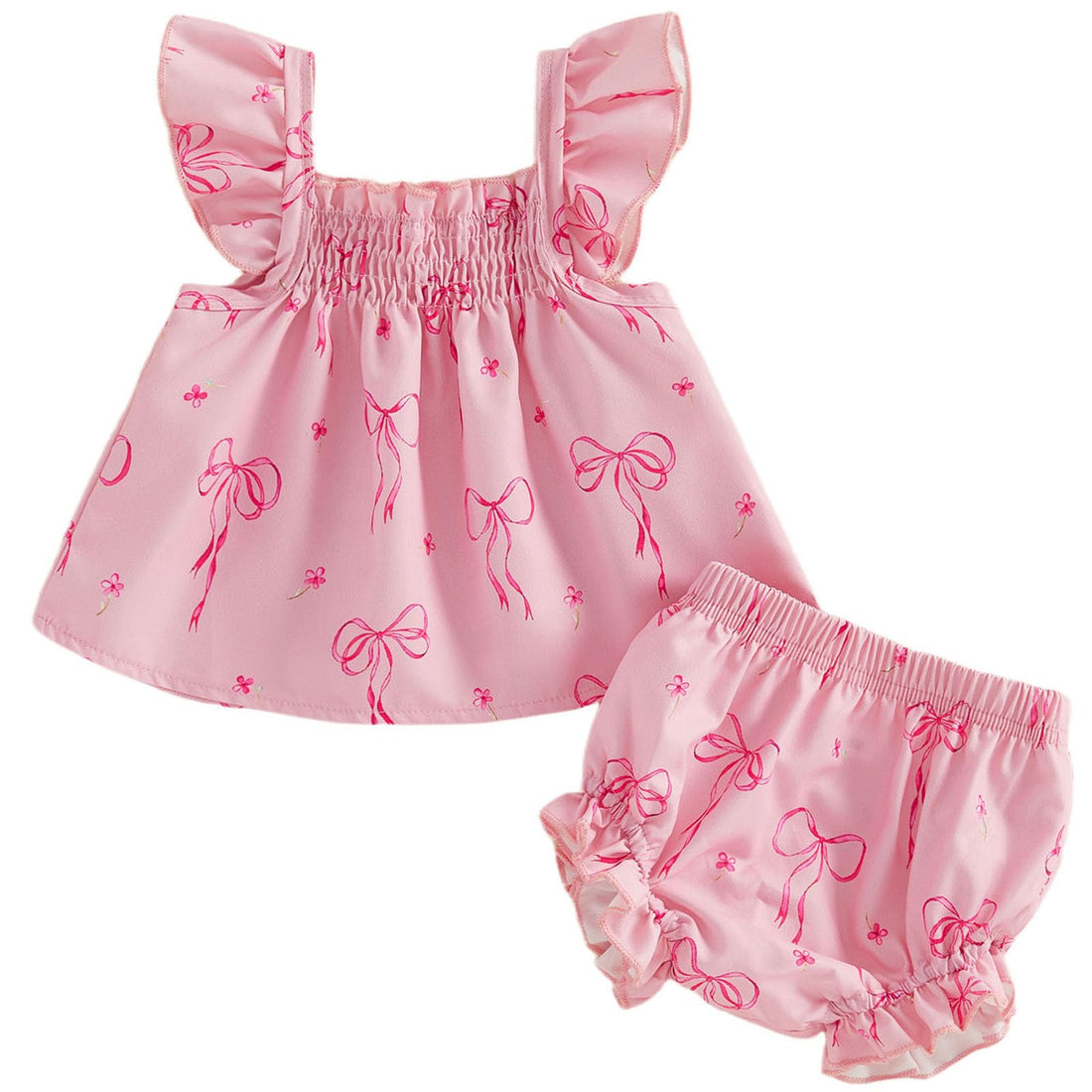 Mubineo Baby Girl Summer Clothes Cute Ruffle Tops Dress Shorts Outfits Set Infant Toddler Shirt Bloomers Princess Outfit WEBE CLOTHING