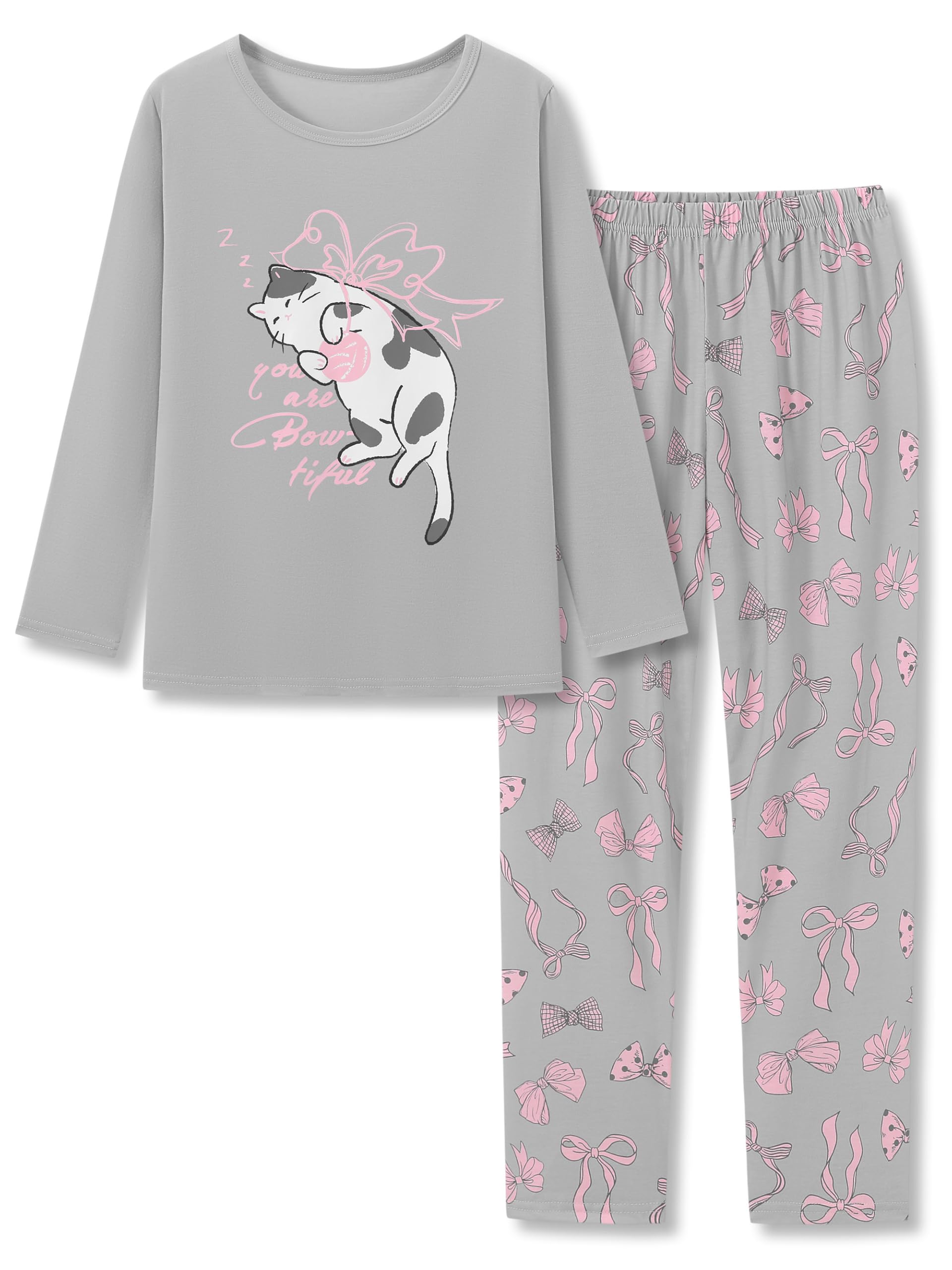 Tebbis Trendy Tie Dye Spiral Pajamas for Girls 2-Piece Soft Long Sleeve & Pants PJ Set Jammies Size 6-18
