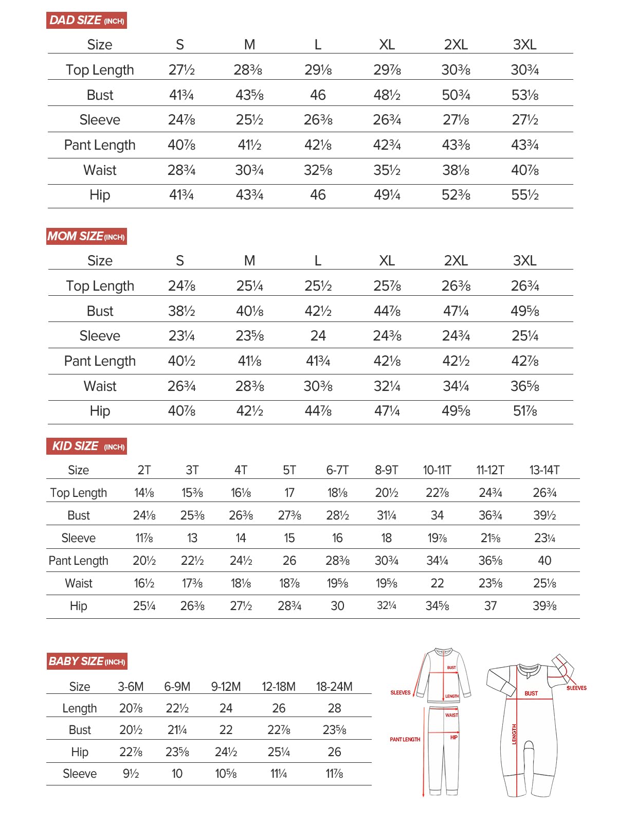 Feionusin Family Christmas Pajamas Matching Sets, Xmas Pjs Sets Holiday Sleepwear Matching Pajamas Long Sleeve Nightwear Set