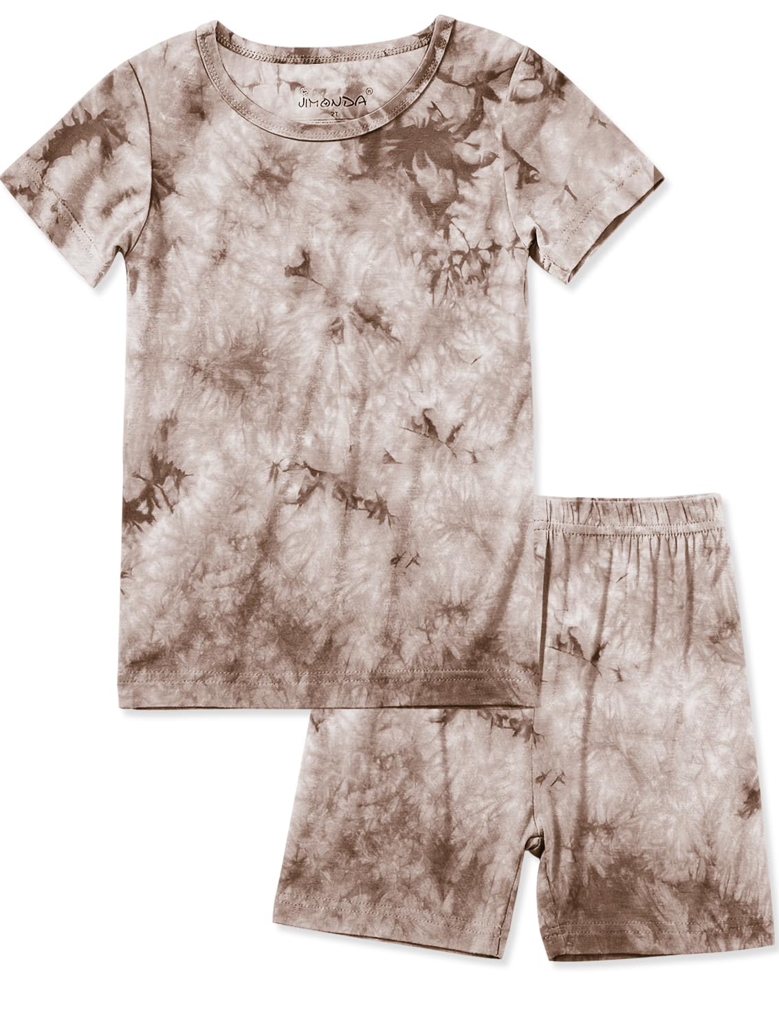 Jimonda Baby/Toddler Soft Sleepwear Short sleeve Kids Cool Pajama Outdoor 2-Piece Shirt&Shorts Casual sets Tie Dye PJ