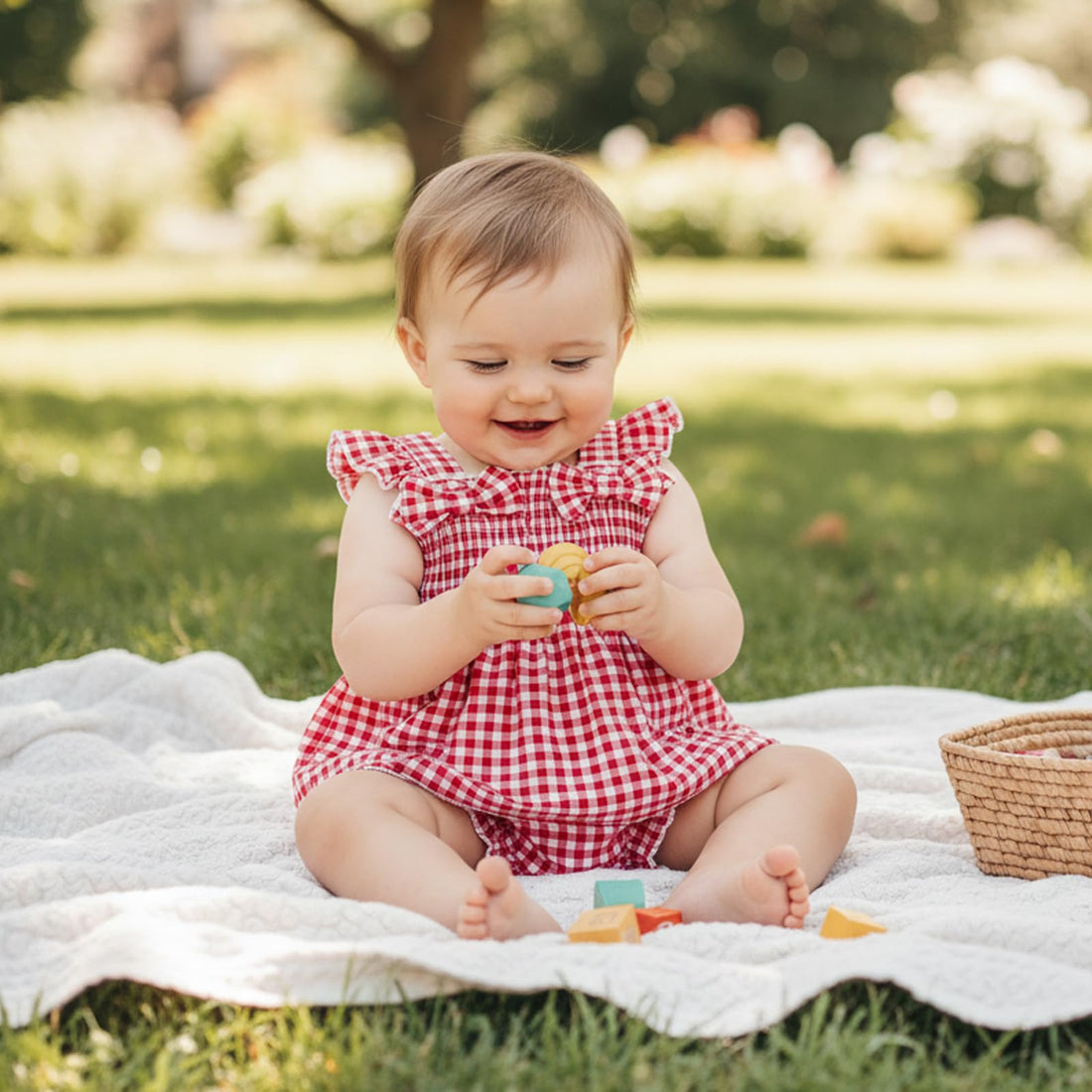 Baby Girl Clothes Infant Summer Outfits Set Plaid Ruffle Sleeve Shirt Tops and Bloomers Shorts WEBE CLOTHING