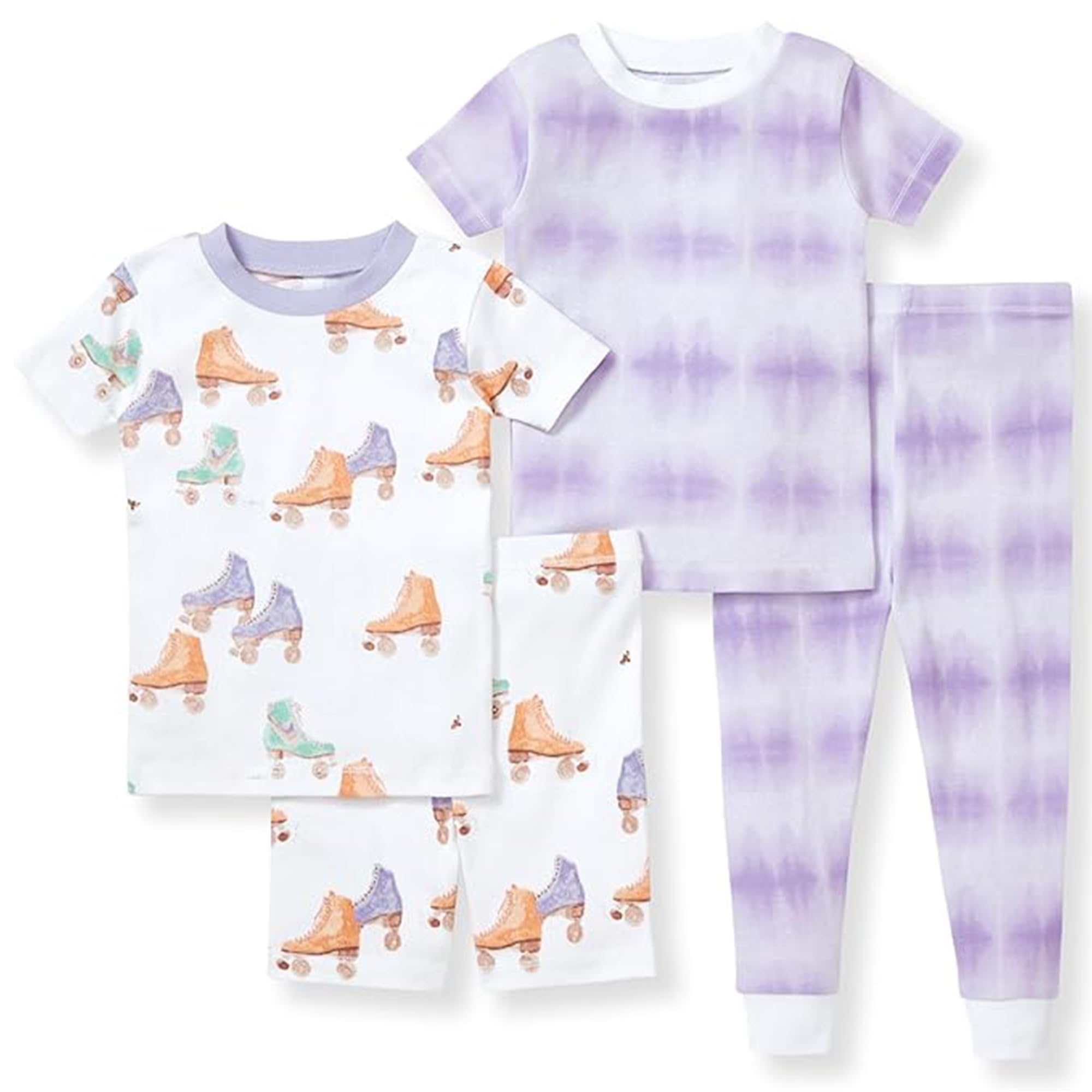 Burt's Bees Baby Unisex Cotton Pajamas, 2-Piece Short Sleeve Tee & Shorts