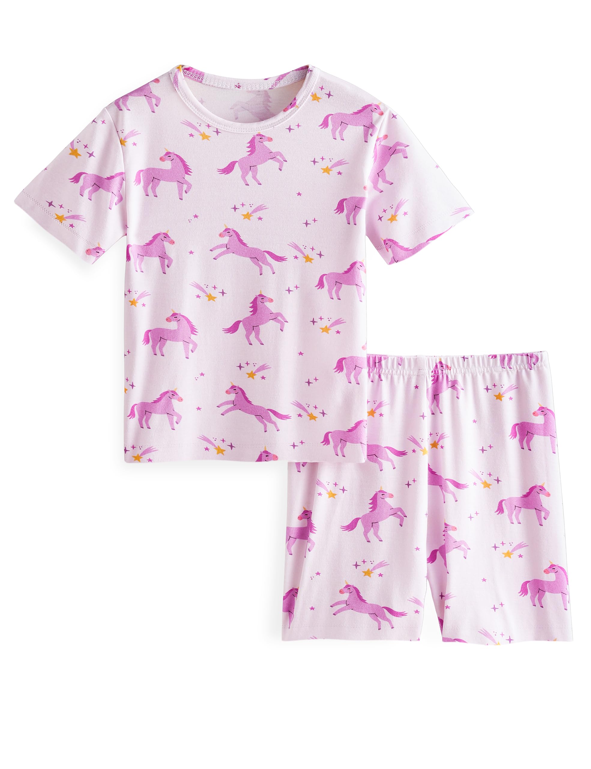 Yoofoss Toddler Pajamas Rayon Made from Bamboo Short Sleeve Baby Clothes Boys and Girls Kids Pajamas Set Pjs Soft Cool
