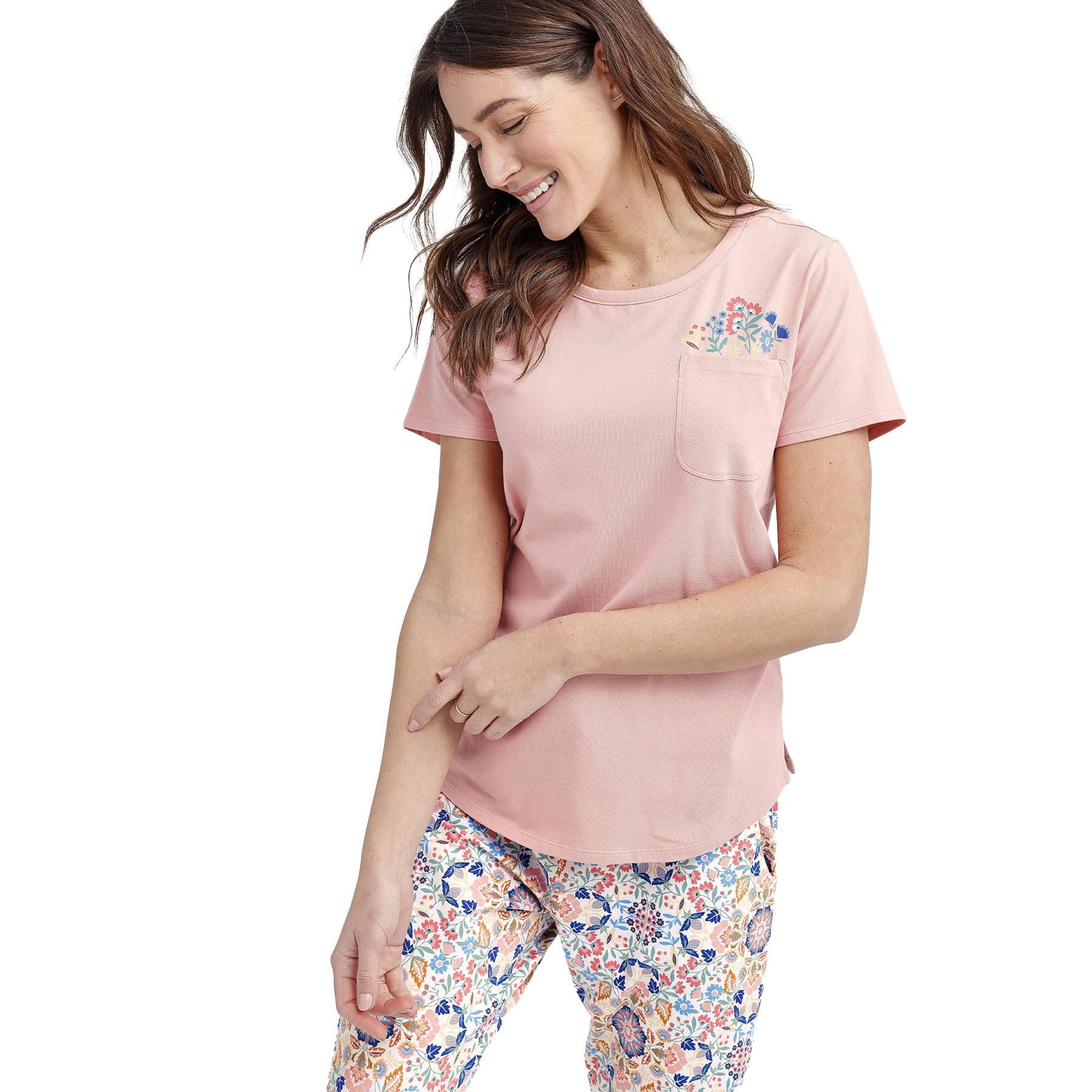 Vera Bradley Women's Cotton Short Sleeve Crewneck Pajama T-Shirt WEBE CLOTHING