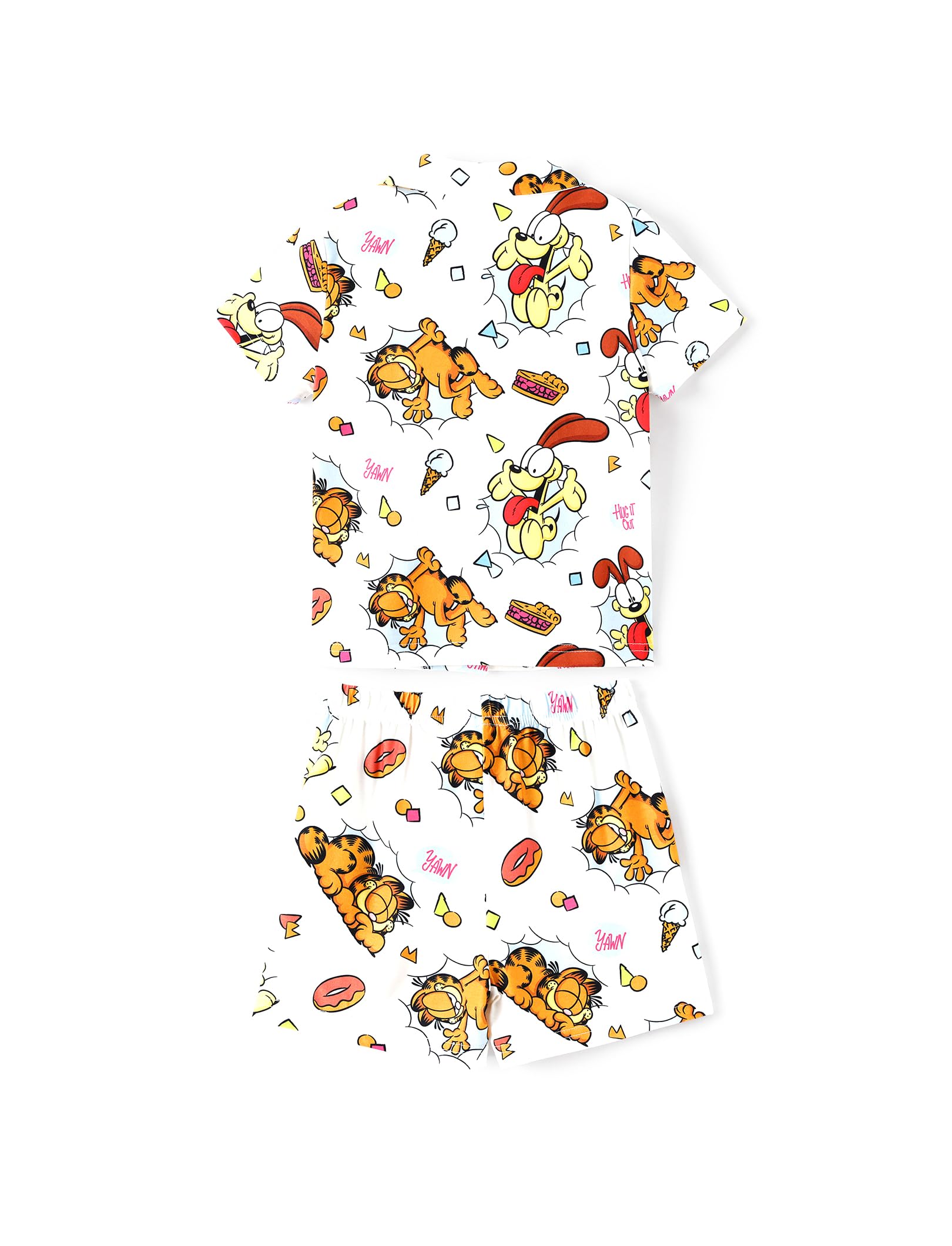 Paw Patrol Garfield SpongeBob Family Matching Classic Short Sleeve Cartoon Graphic Pajama Family Outfit