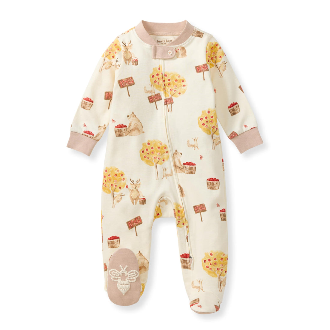 Burt's Bees Baby Organic Cotton Sleep and Play Footed Pajamas for Boys