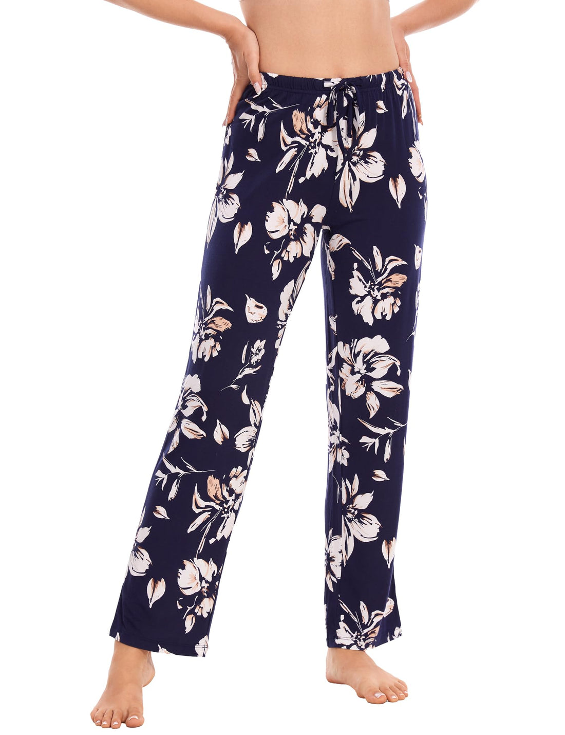 GYS Bamboo Viscose Women's Pajama Pants, Lightweight Comfy Casual Lounge Yoga Pants, Pj Bottoms Sleep Pants with Drawstring