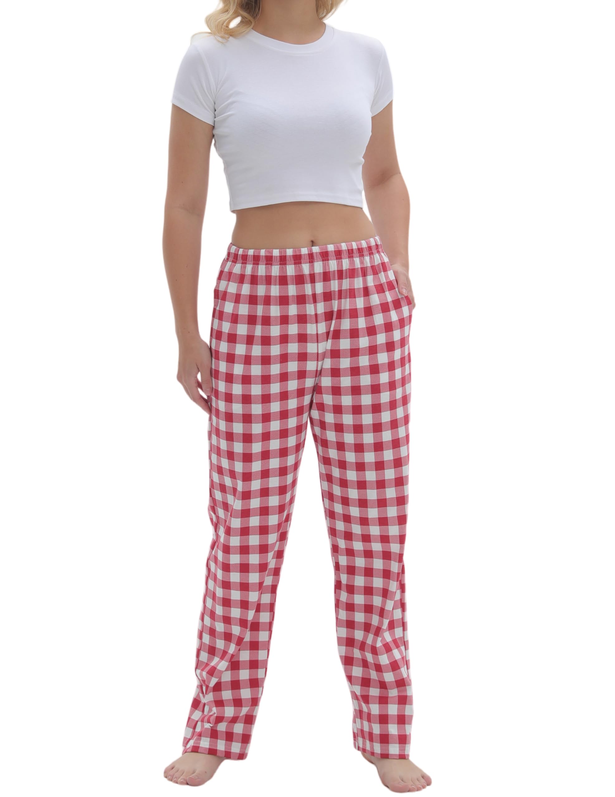 SAMGU Women's Pajama Pants, Soft Cotton Sleep Lounge Pants, Comfy Homewear pjs, Elatic Waist Pajama Bottom Pants for Women