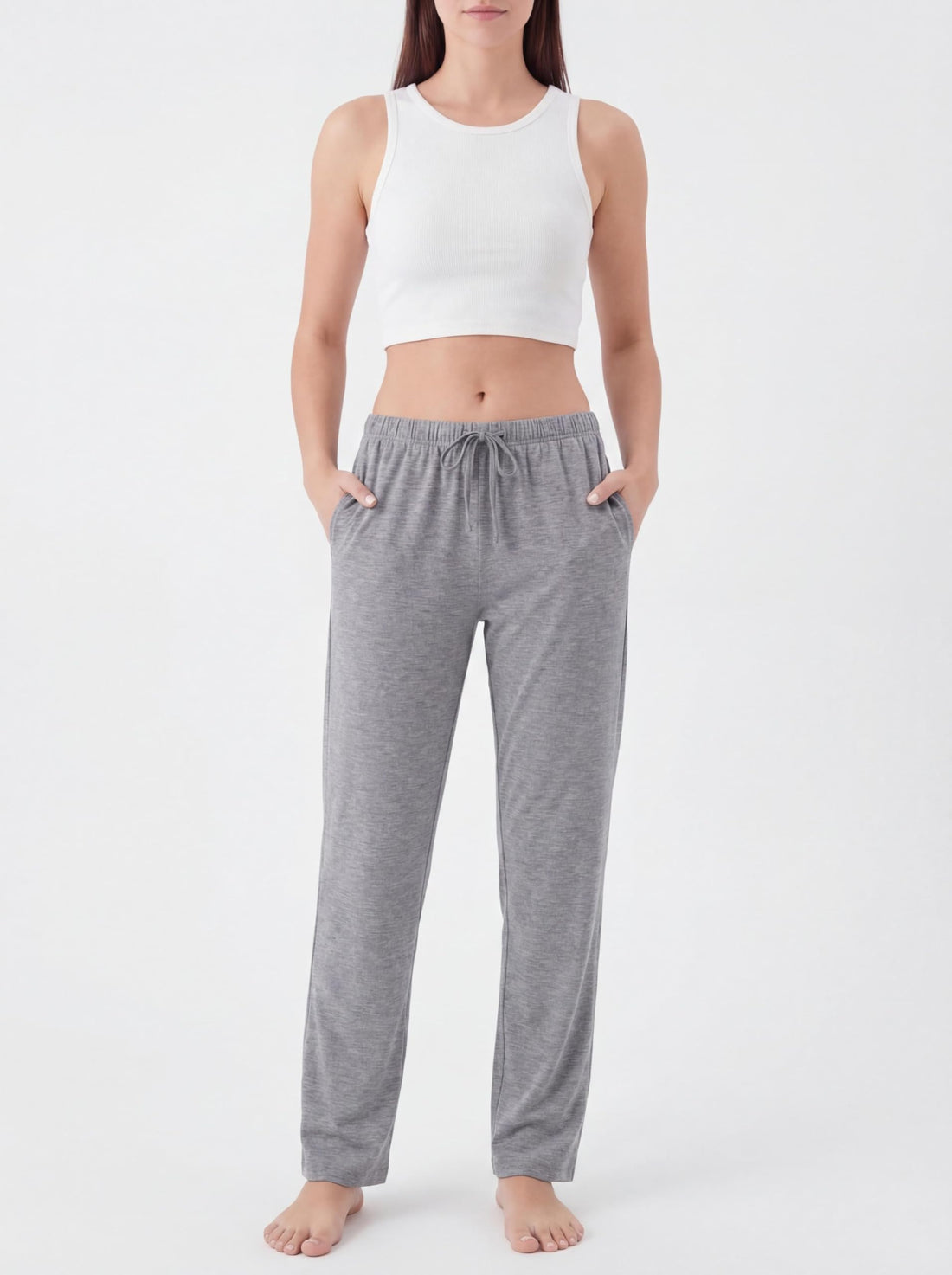 Andrew Scott Women's Cotton Blend Pajama Lounge Pants | Soft Knit Sleepwear with Pockets & Drawstring | Multi-Pack