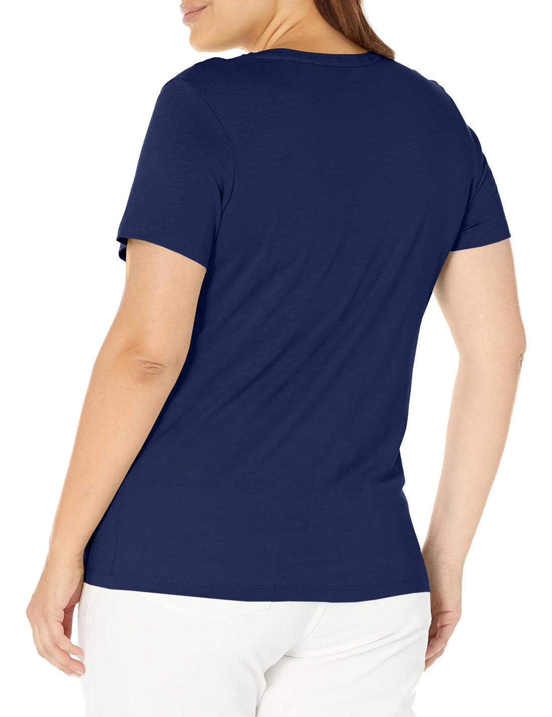 HUE Womens Sleepwell Basic Short Sleeve V-Neck T-Shirt for Lounging Or Sleeping, Made with Temperature Regulating Technology
