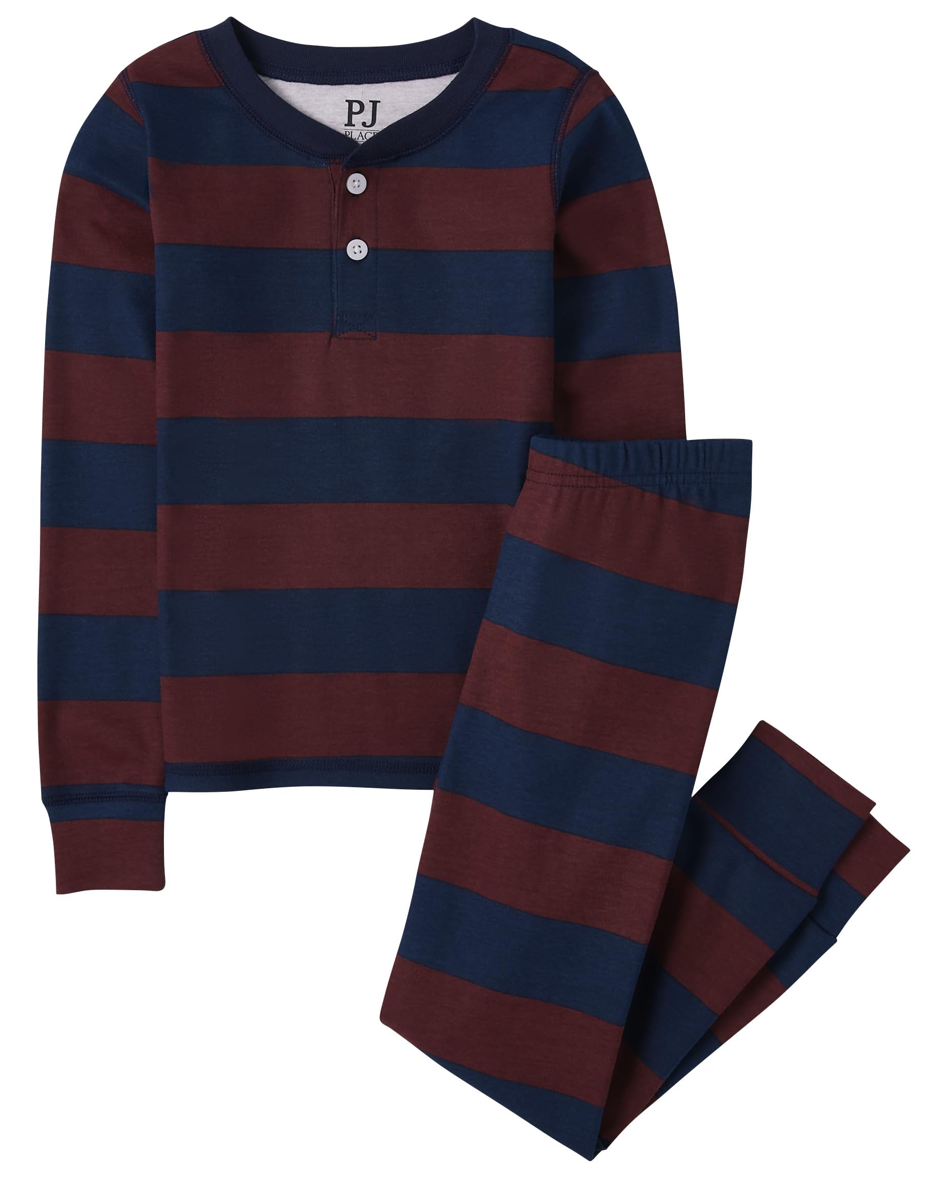 The Children's Place boys 100% Cotton Long Sleeve Top and Pants,2 Piece Pajama Set