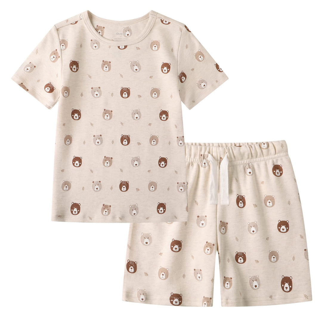 Owlivia 100% Organic Cotton Baby Short Sleeve Pajama Sets, Toddler Boy Girl 2-Piece Sleepwear