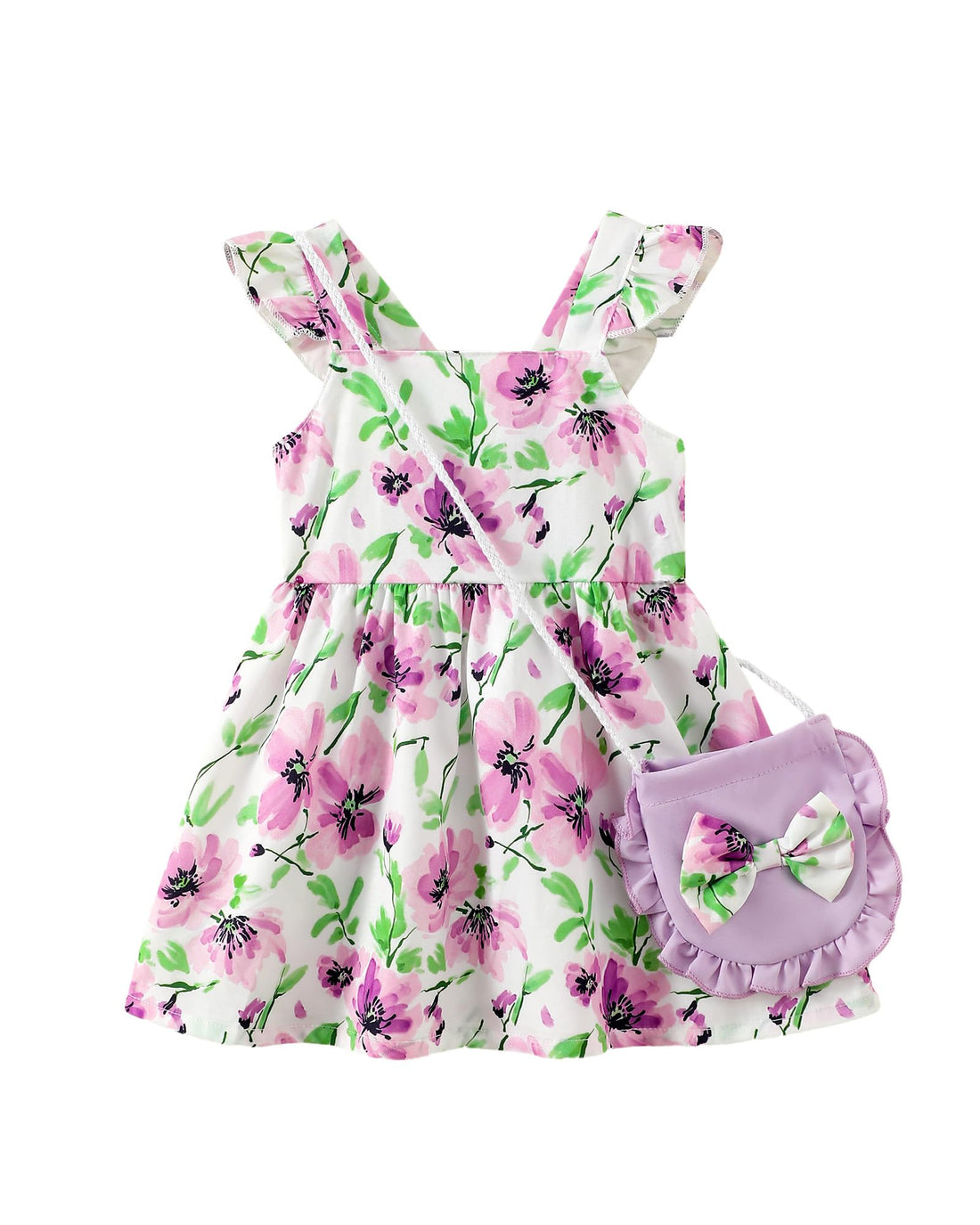 Mioglrie Baby Girl Clothes Newborn Dress Summer Toddler Girls' Clothing Casual Sundress with Cute Bag Infant Outfits WEBE CLOTHING