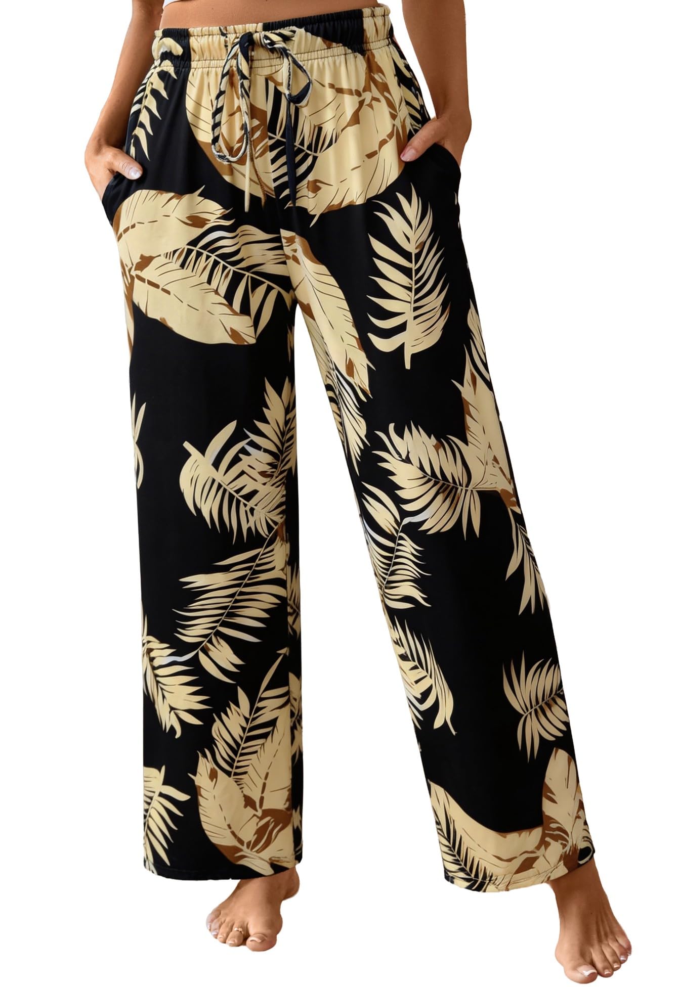 X-Image Women Comfy Casual Pajama Pants with Pockets & Drawstring