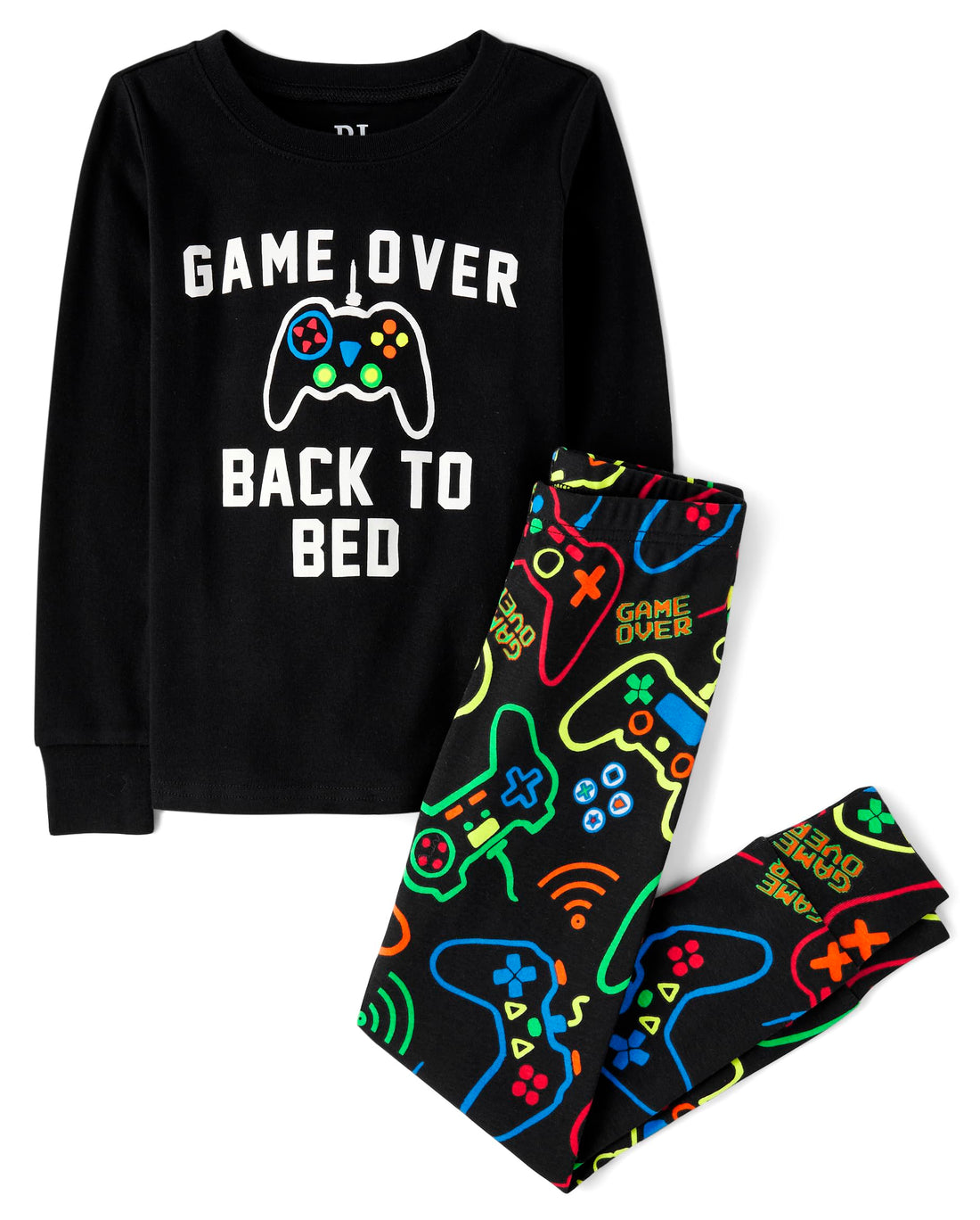 The Children's Place boys 100% Cotton Long Sleeve Top and Pants,2 Piece Pajama Set