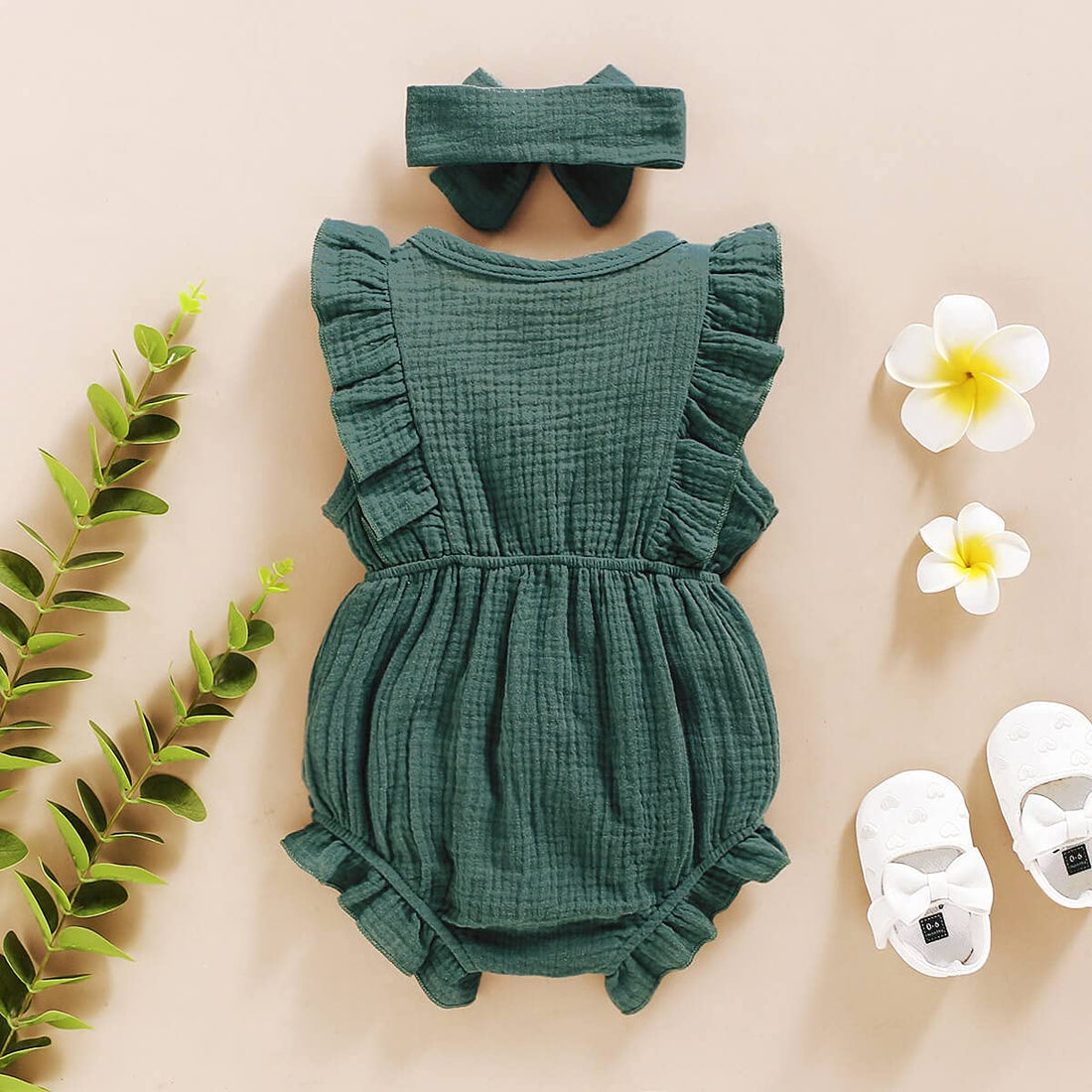 Renotemy Newborn Infant Baby Girl Clothes Rompers Summer Jumpsuits Short Sleeve Romper Infant Baby Clothes Girl WEBE CLOTHING