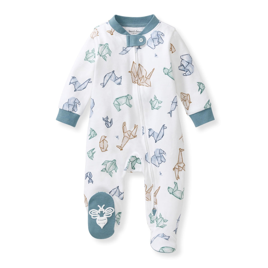 Burt's Bees Baby Organic Cotton Sleep and Play Footed Pajamas for Boys