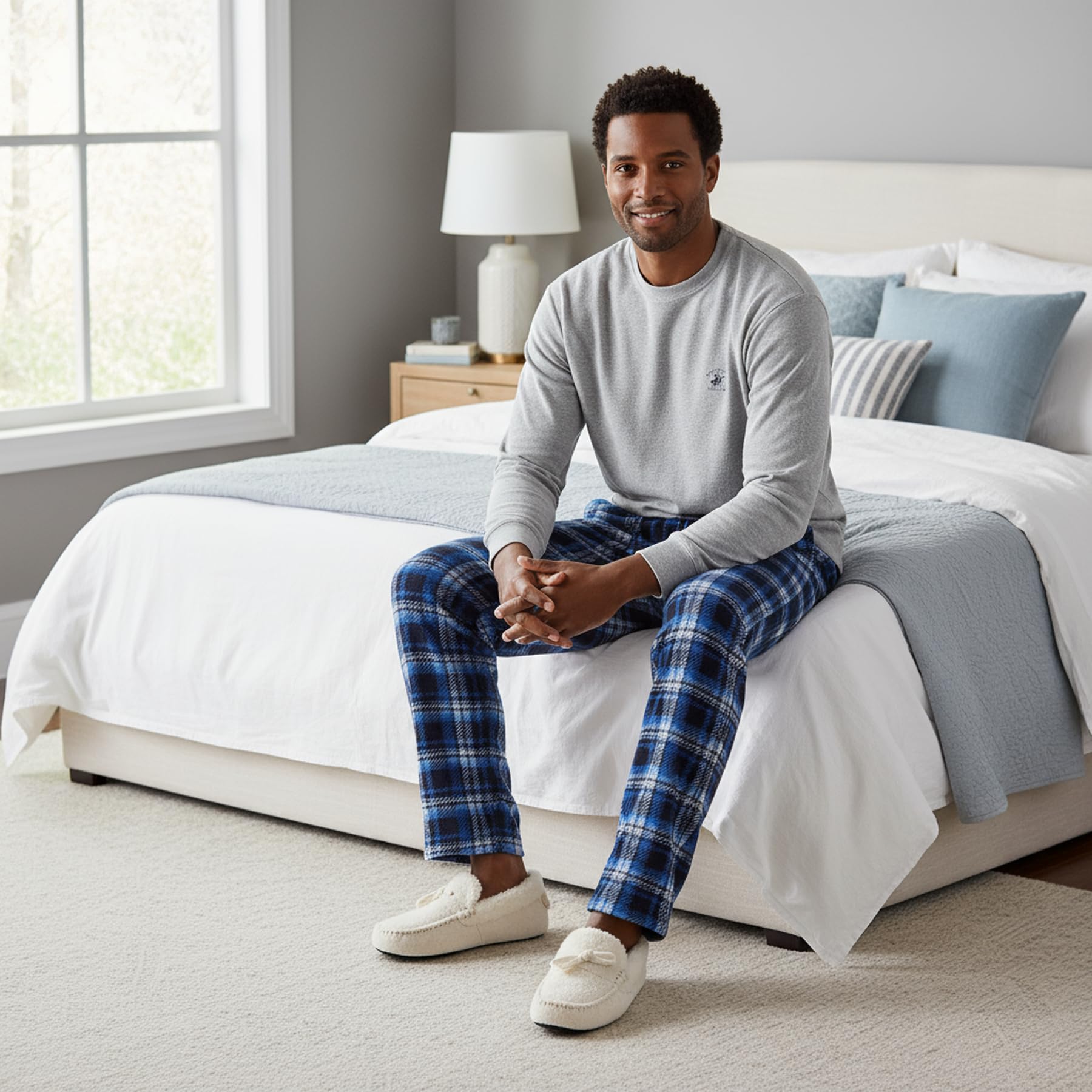 Beverly Hills Polo Club Men's Beverly Hills Polo Polar Fleece Set W/Ls Thermal Top WEBE CLOTHING
