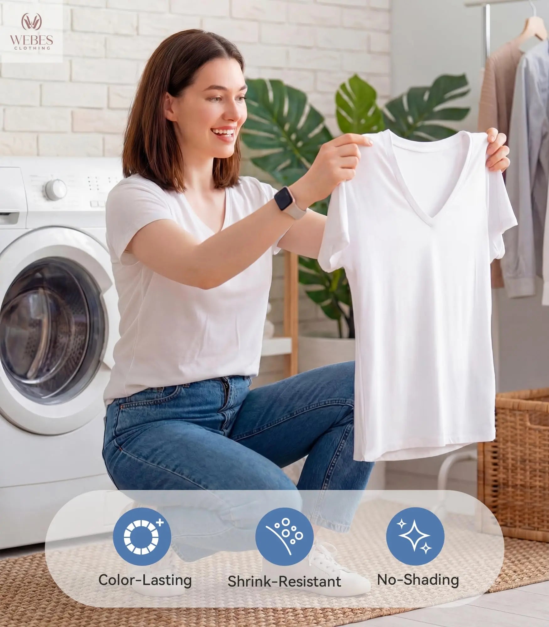 WiWi Bamboo Viscose Shirts for Women, Super Soft Short Sleeve Sleep Pajama Tops, Cooling Satin V Neck Summer Lounge Wear
