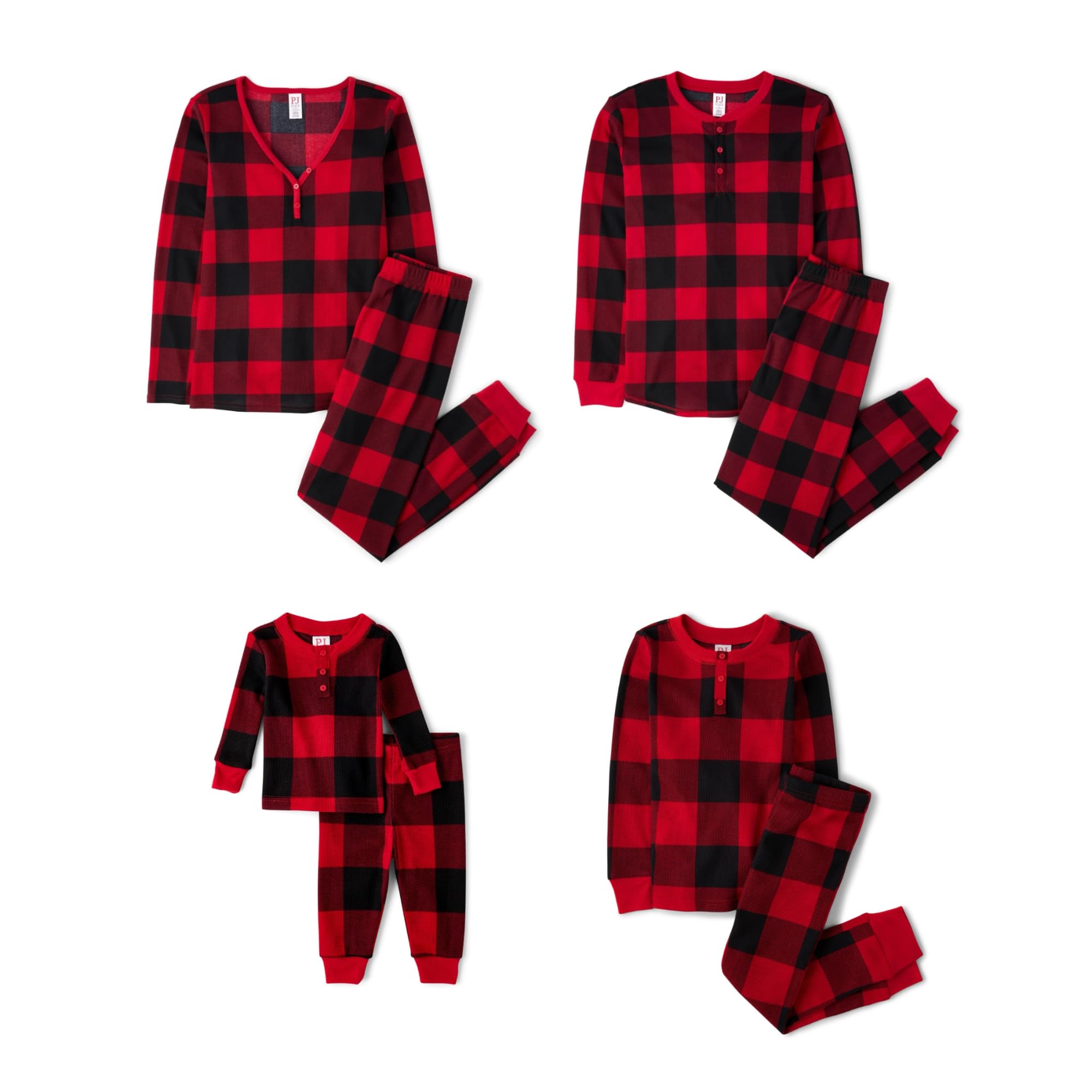 The Children's Place Family Matching, Plaid Waffle 2 Piece Pajama Sets WEBE CLOTHING