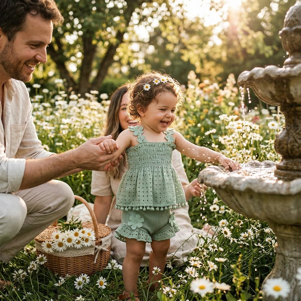 Newborn Baby Girl Summer Clothes Sleeveless Floral Top Ribbed Shorts Boho Outfit Set WEBE CLOTHING