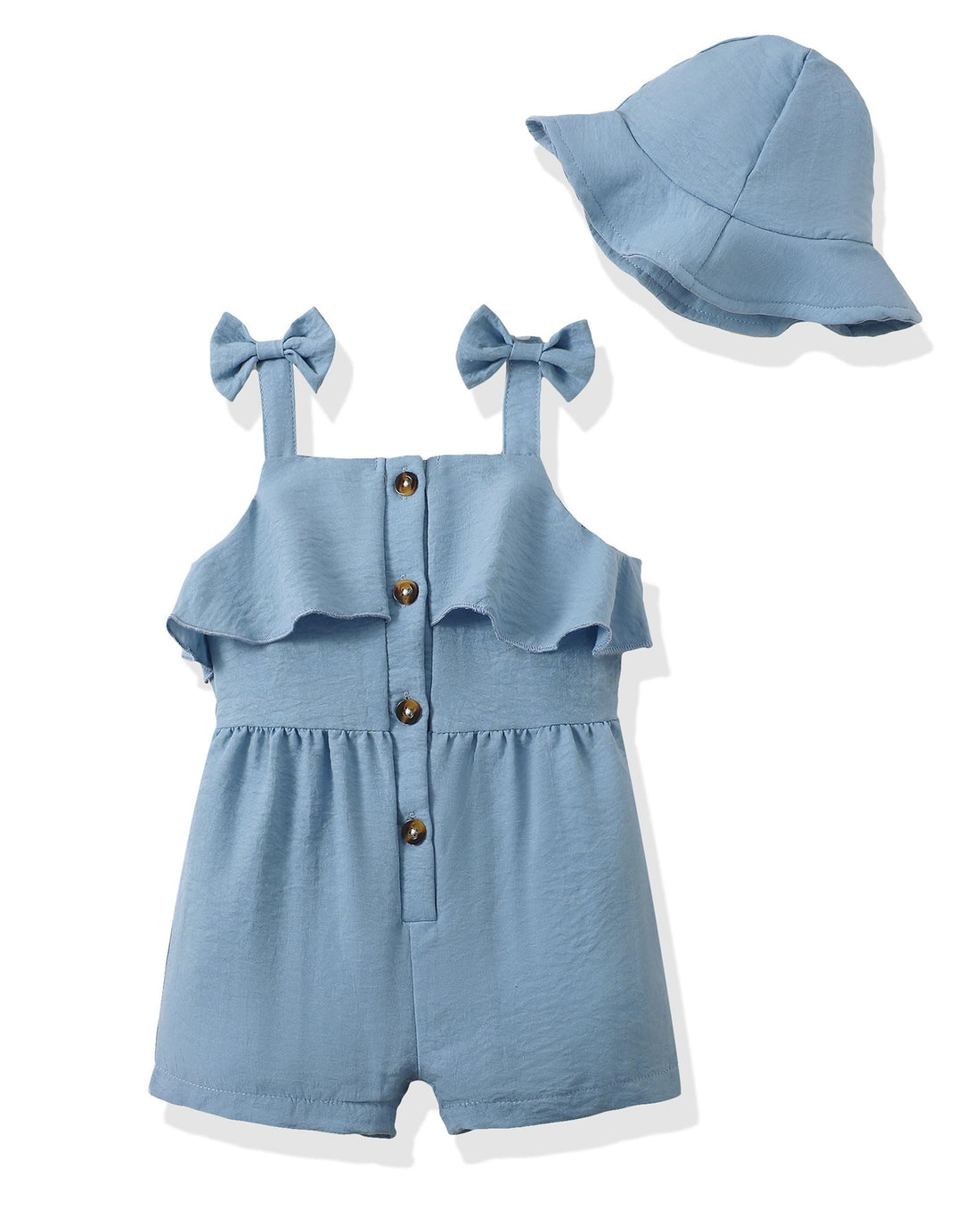 XUANHAO Baby Girl Clothes Summer Romper Outfits for Girls Cute Infant Toddler One-Piece Jumpsuit Ruffle Shorts Sets 6M-3Y WEBE CLOTHING
