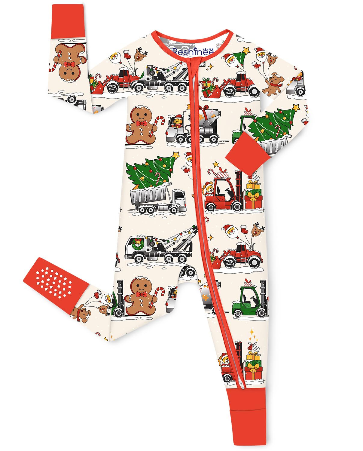 babee Reshinee Bamboo Viscose Baby Convertible Footie Pajama, Zipper Pajamas for Baby Boys & Girls, Sleep & Play Footed