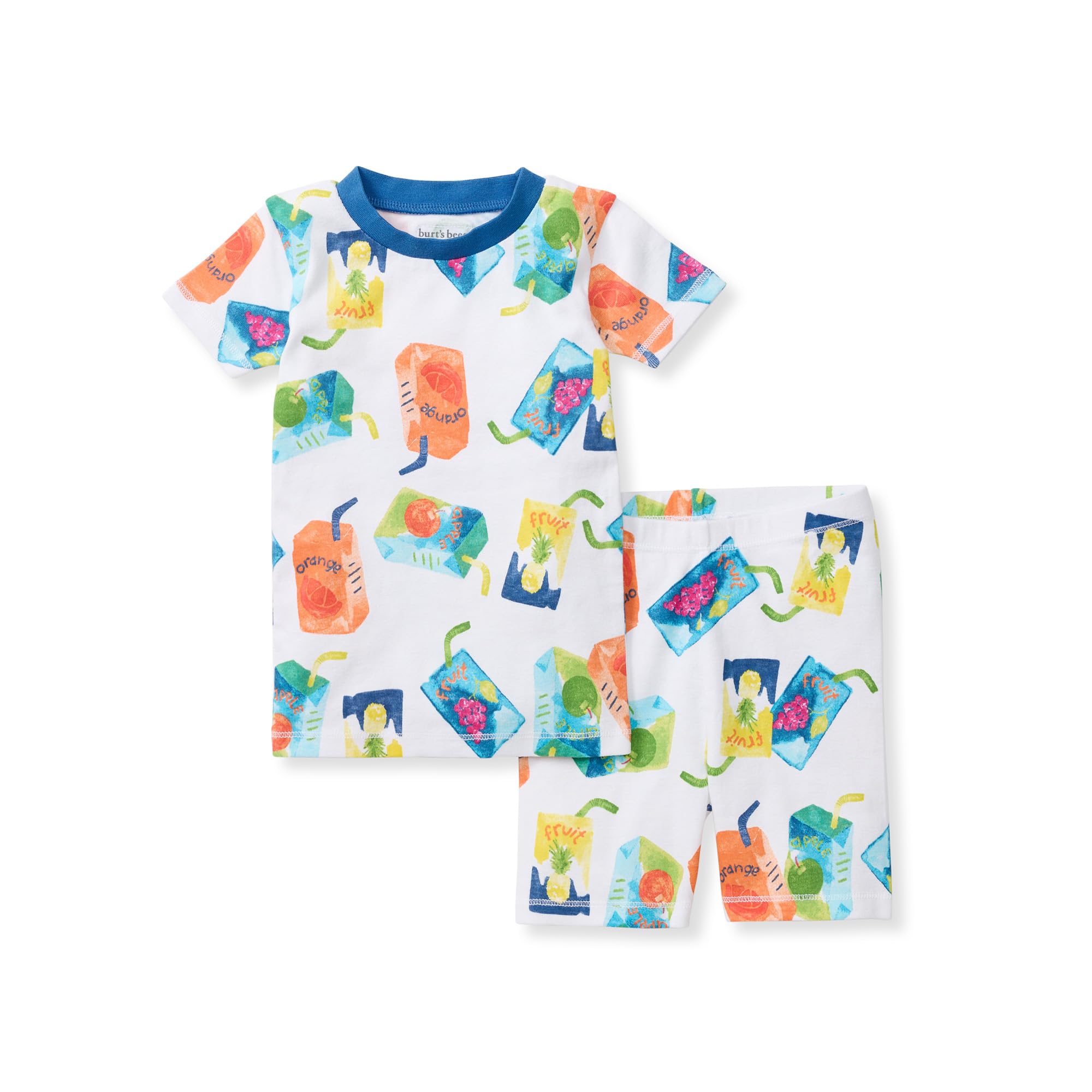 Burt's Bees Baby Unisex Cotton Pajamas, 2-Piece Short Sleeve Tee & Shorts