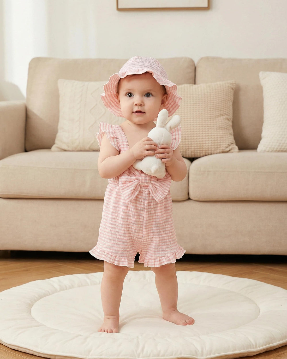 XUANHAO Baby Girl Clothes Summer Romper Outfits for Girls Cute Infant Toddler One-Piece Jumpsuit Ruffle Shorts Sets 6M-3Y WEBE CLOTHING