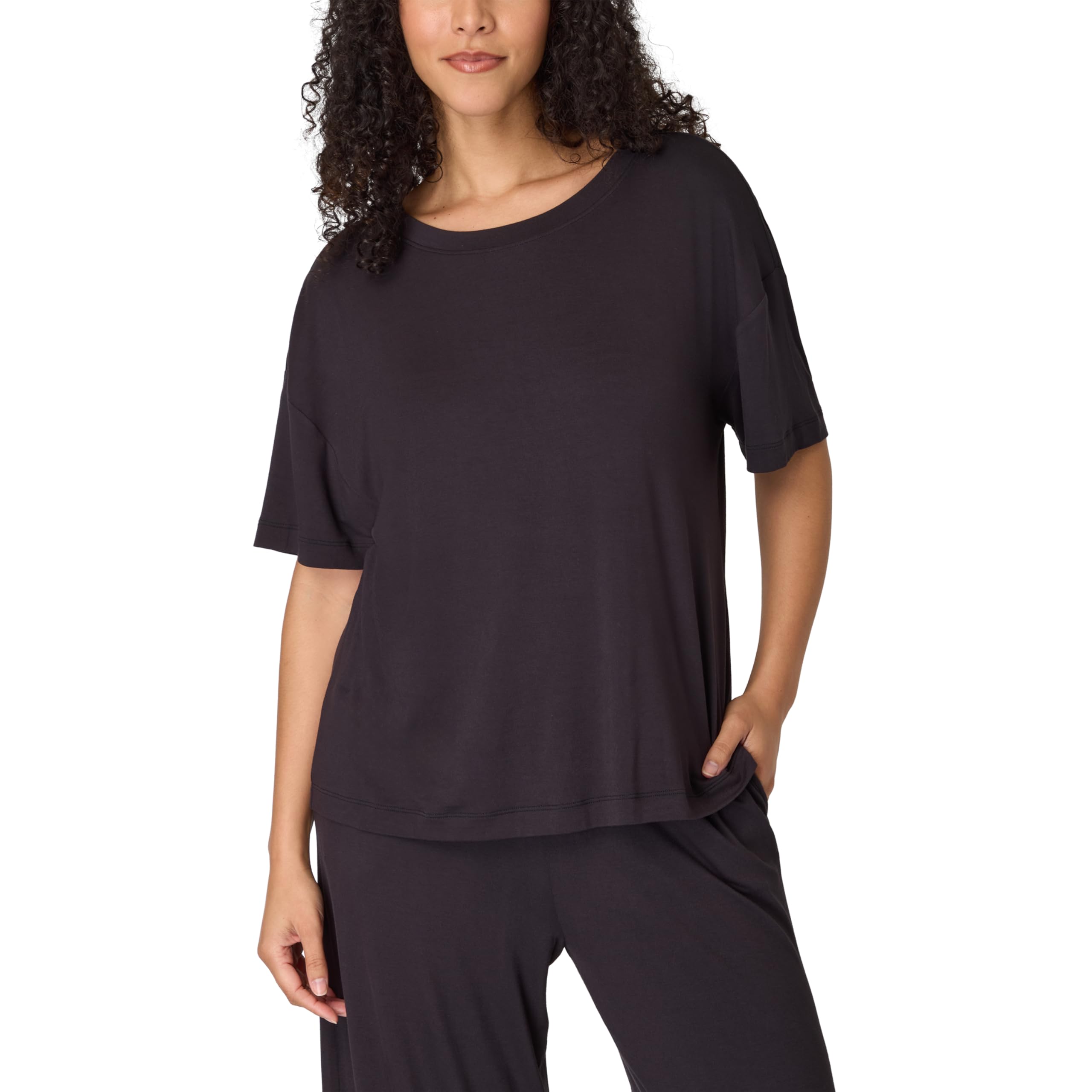 Bali Women's Sleepwear T-Shirt, Breathe Short-Sleeve Pajama Tee, Boxy Sleepwear Tee for Women WEBE CLOTHING
