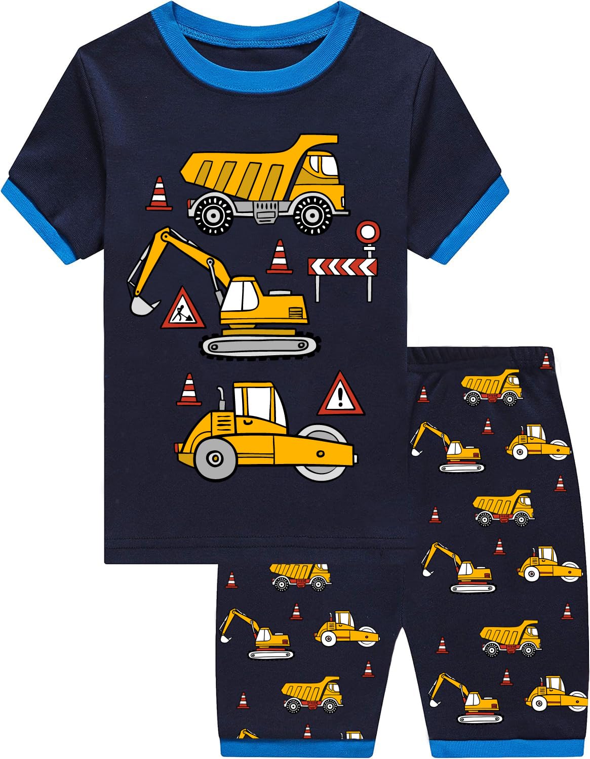 Little Hand Toddler Boys Pajamas Kids Dinosaur Summer PJS Monster Truck Boy Tractor Jammies Hockey Short Sets 2-7 Years