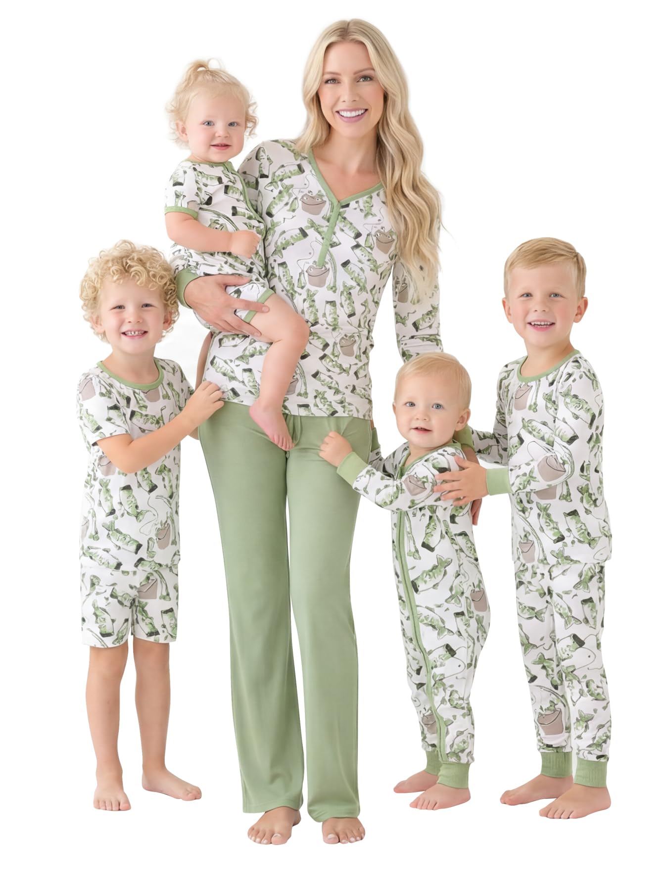 MOSSRIVER Family Pajamas Matching Sets Long Sleeve Henley Shirts Button Down Graphic Tops Cute Pjs Pants Sets Holiday Outfits