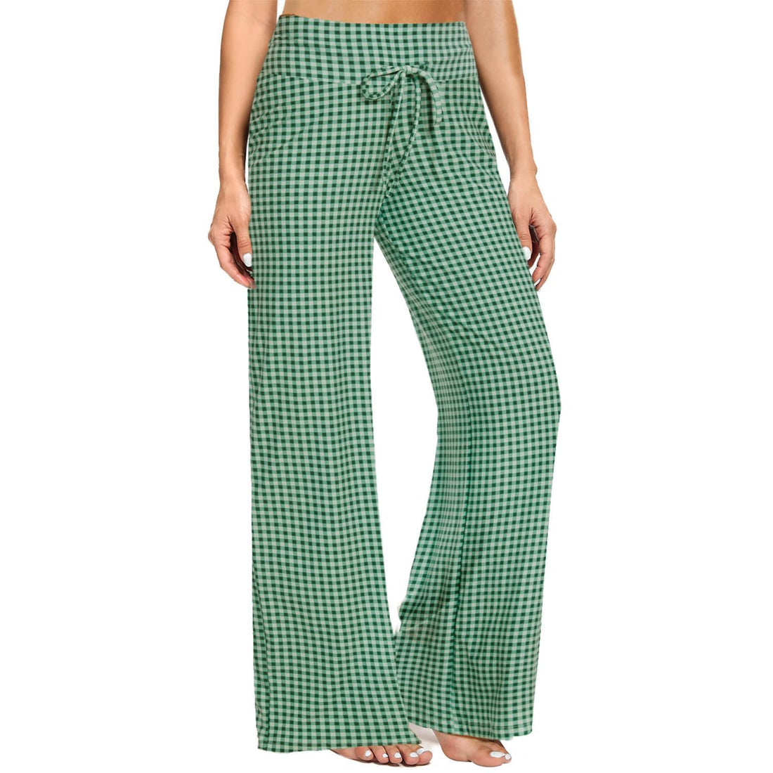 ZOOSIXX Soft Black Pajama Pants for Women, Wide Leg Pants Woman Flowy Comfy Casual Lounge Yoga Capri Pants 22”/ 30”