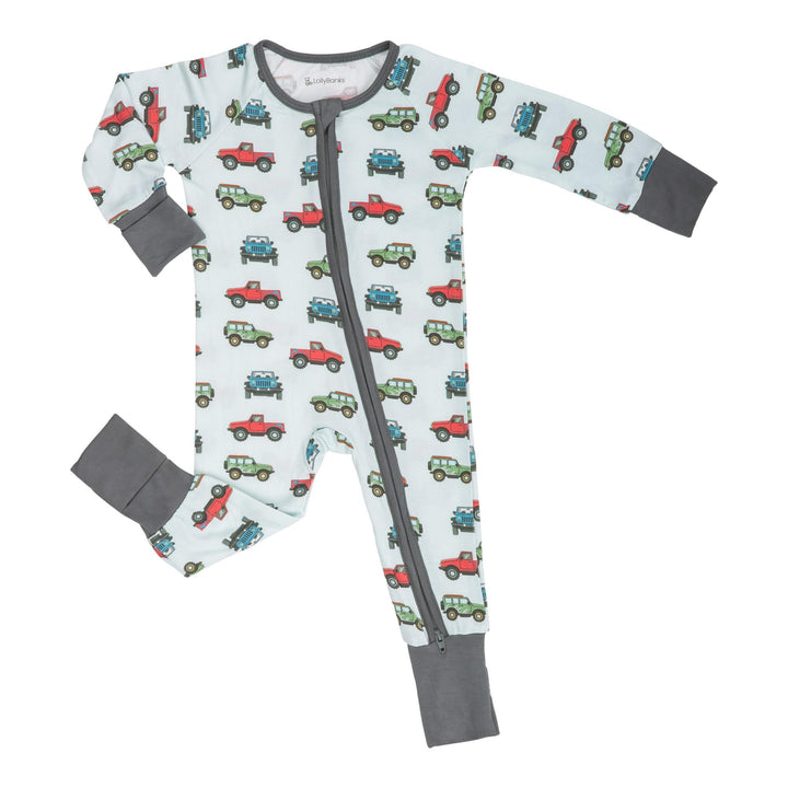 LollyBanks Baby Pajamas, Long Sleeve Baby Romper with 2-Way Zipper, 95% Viscose from Bamboo and 5% Spandex, Infant Sleepers