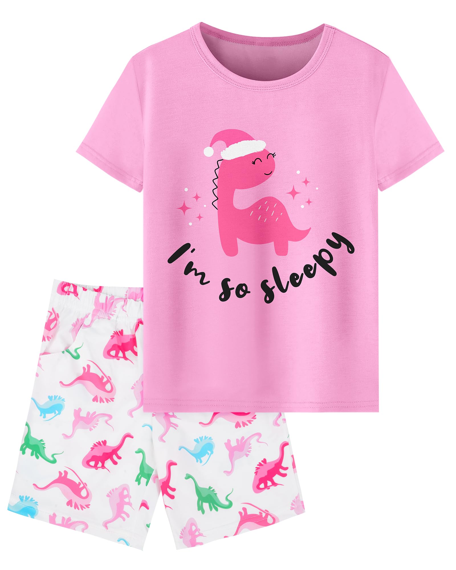 Sylfairy Girls Pajamas Short Sleeve Toddler Girls Summer Short Sets Sleepwear Clothes Kids Pajamas