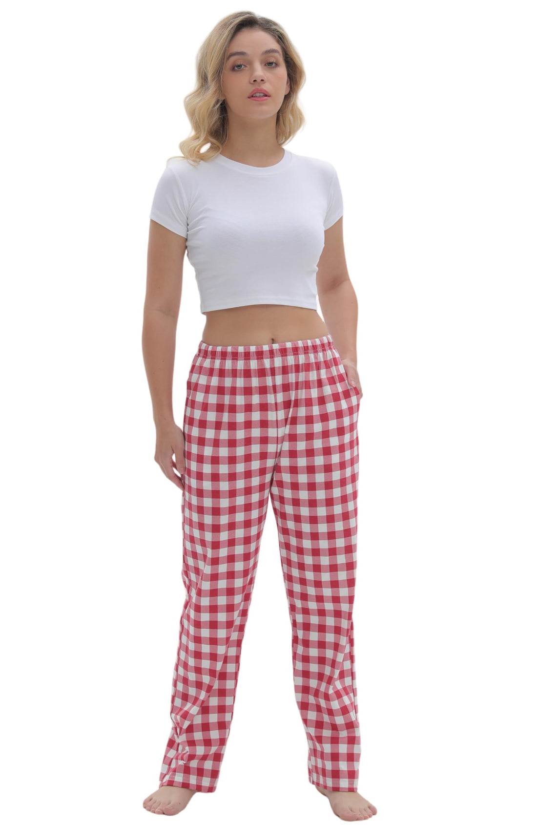 SAMGU Women's Pajama Pants, Soft Cotton Sleep Lounge Pants, Comfy Homewear pjs, Elatic Waist Pajama Bottom Pants for Women