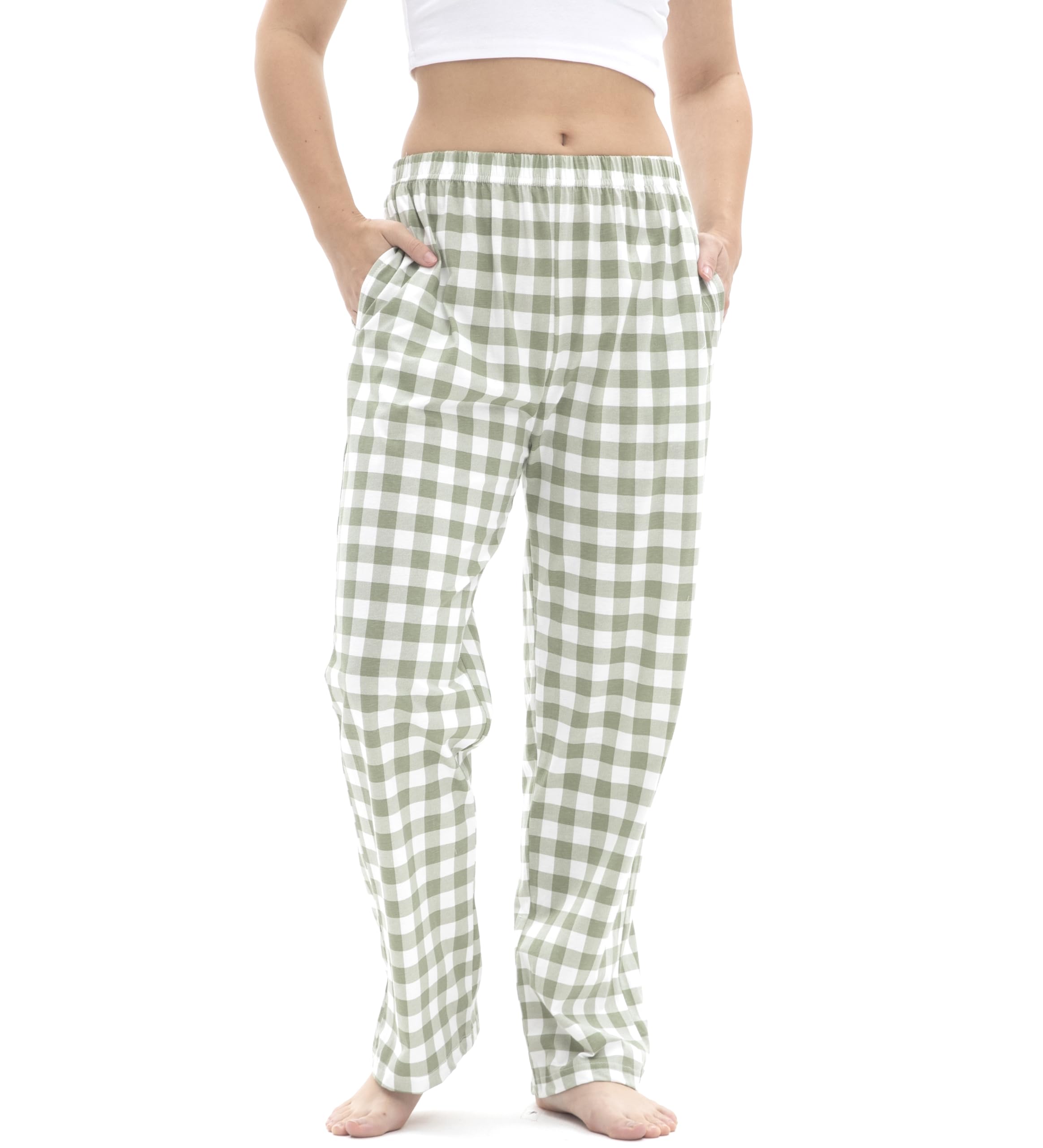 SAMGU Women's Pajama Pants, Soft Cotton Sleep Lounge Pants, Comfy Homewear pjs, Elatic Waist Pajama Bottom Pants for Women