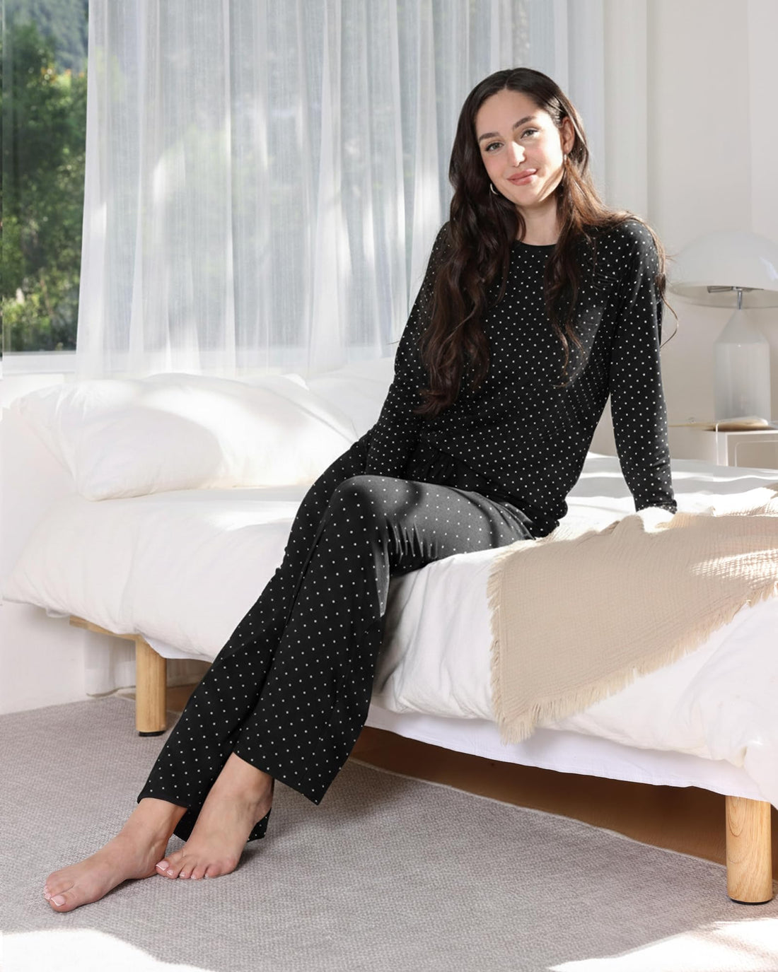 ZOOSIXX Womens Pajama Sets - Soft 2 Piece Lounge Sets for Women, Long Sleeve Sleepwear & Loungewear Pjs Set WEBE CLOTHING