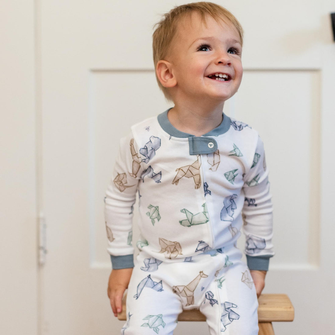 Burt's Bees Baby Organic Cotton Footed Pajamas for Boys, Zipper PJ Sleeper, Snug Fit Sleepwear with Non-Slip Bee Grips