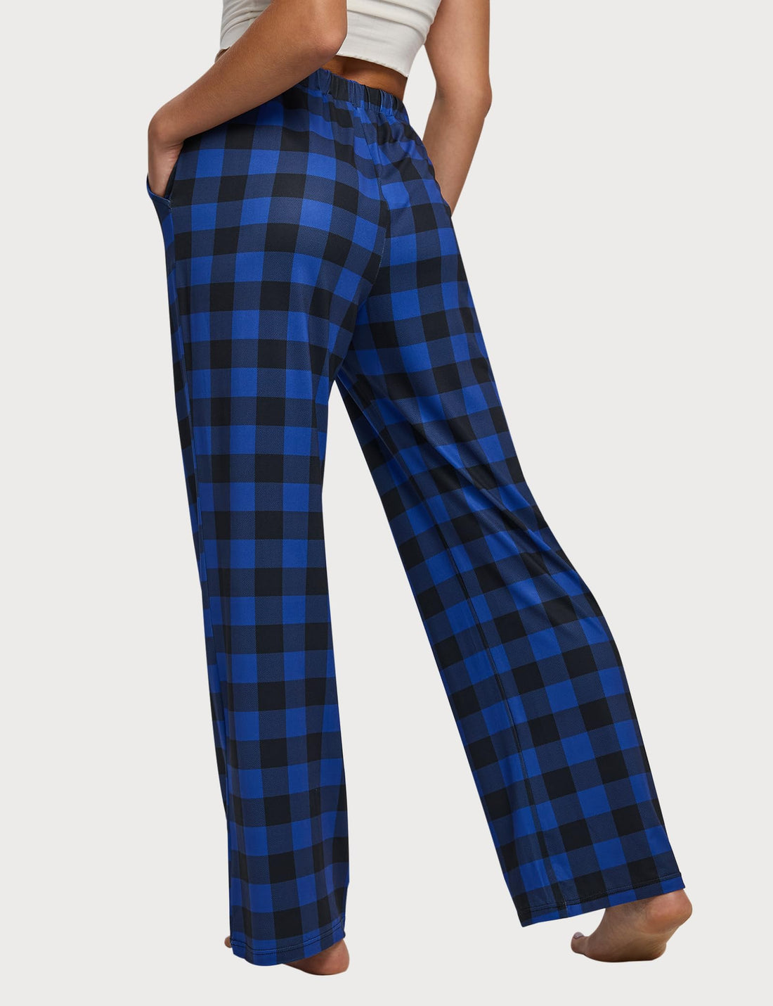 Women Pajama Pants 3-Pack Plaid Sleep Lounge PJ Bottoms with Pockets