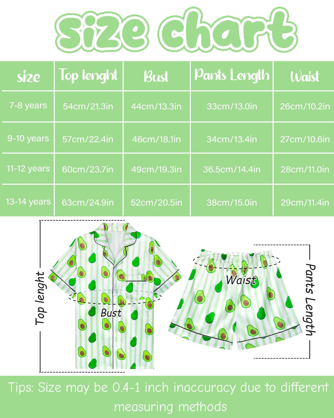 Sylfairy Girls Pajamas Silk PJS Set Pink Bow Satin Sleepwear Short Sleeve Jammies for Kids Button-Down Nightwear size 7-14
