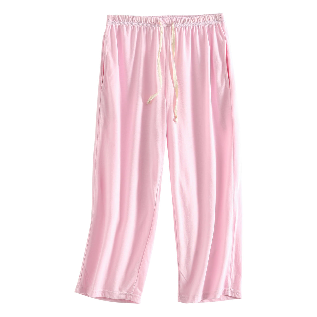 PNAEONG 3 Pack Women Pajama Pants Capri Length Drawstring Pj Bottoms Sleep Lounge Pants with Pockets S-3XL