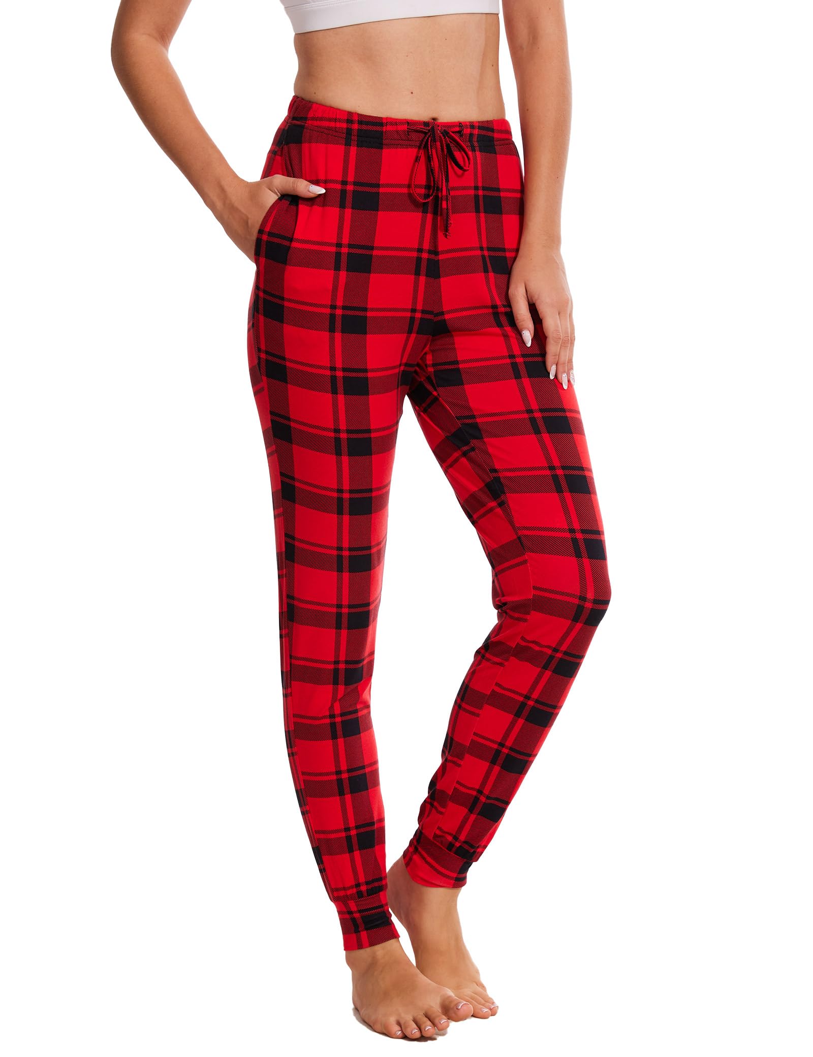 GYS Women's Pajama Pants - Viscose Made from Bamboo, Joggers Pants with Pockets Comfy Lounge Sleep Pants Pj Bottoms